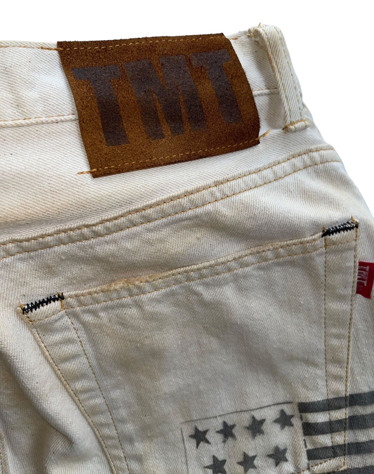 TMT TMT Japan Distressed Dirty Patchwork Pattern Denim Size US 34 / EU 50 - 6 Thumbnail