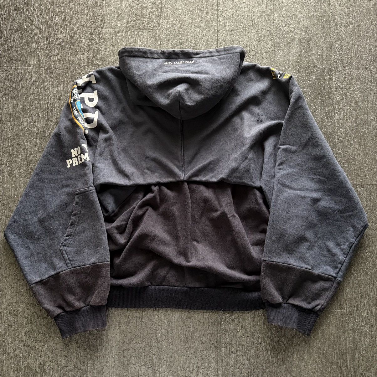 PROJECT G/R RECONSTRUCTED FOLDED ZIP HOODIE - NAVY size 1 stk Size US S / EU 44-46 / 1 - 4 Thumbnail