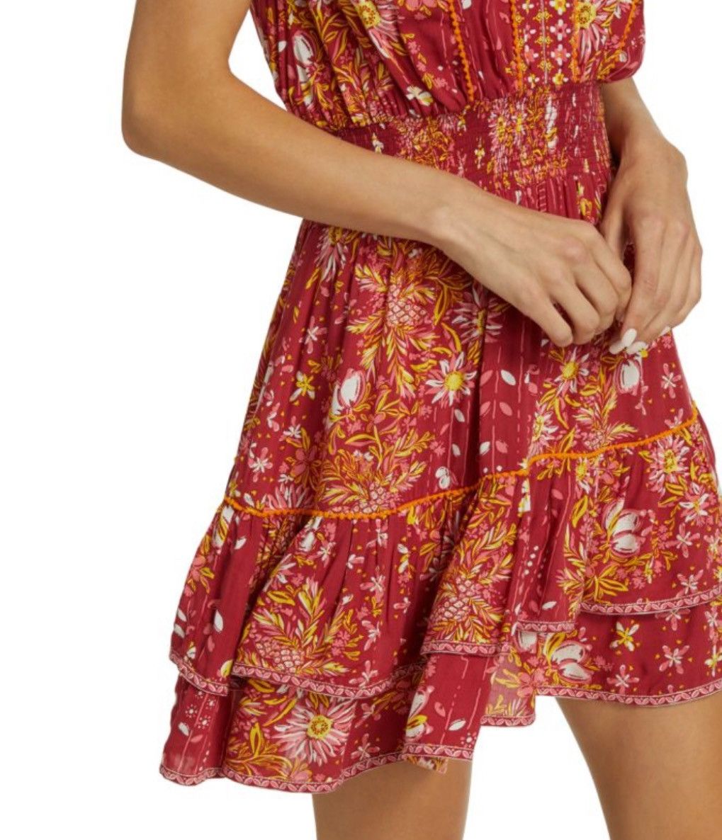 Poupette St Barth POUPETTE ST BARTH Camila Smocked Mini Dress Size M / US 6-8 / IT 42-44 - 4 Thumbnail