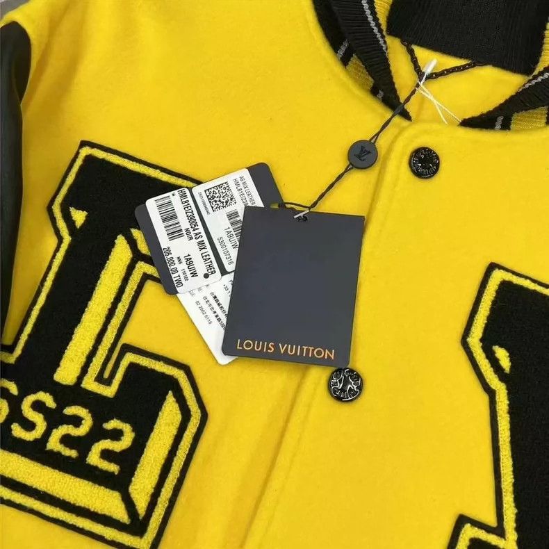Louis Vuitton Louis Vuitton Black and yellow baseball jacket Size US L / EU 52-54 / 3 - 3 Thumbnail
