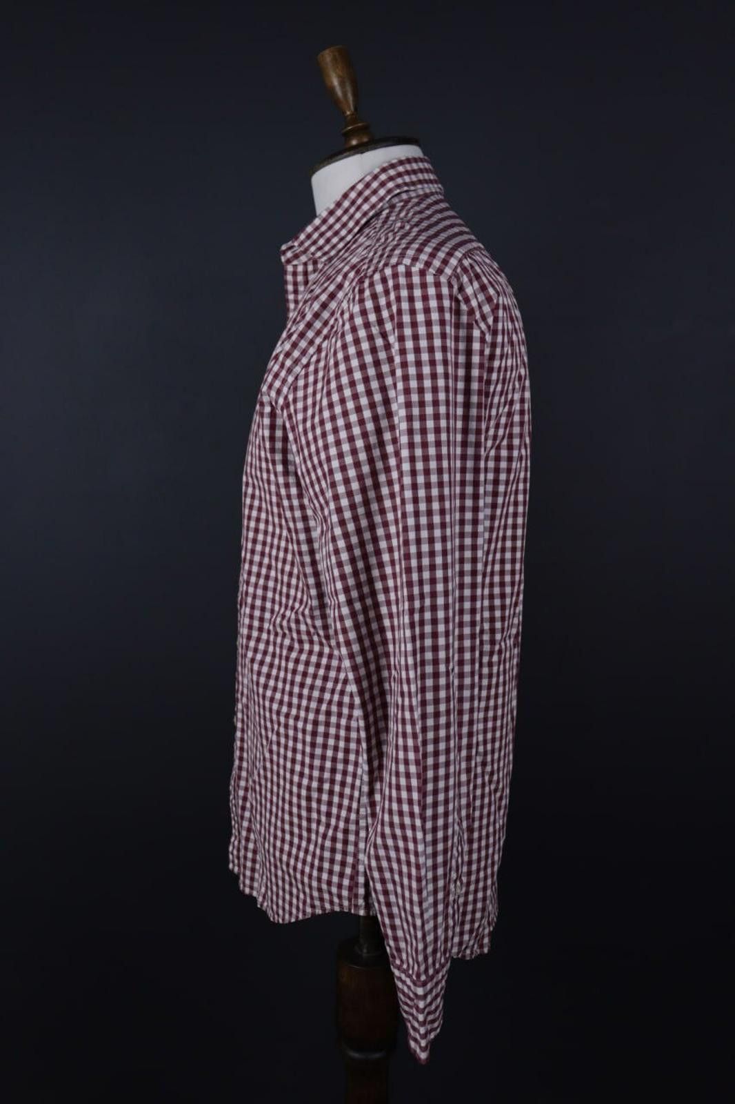 Designer Boggi Milano Red Check Button Down Shirt Size L 42 ? Size US L / EU 52-54 / 3 - 4 Thumbnail