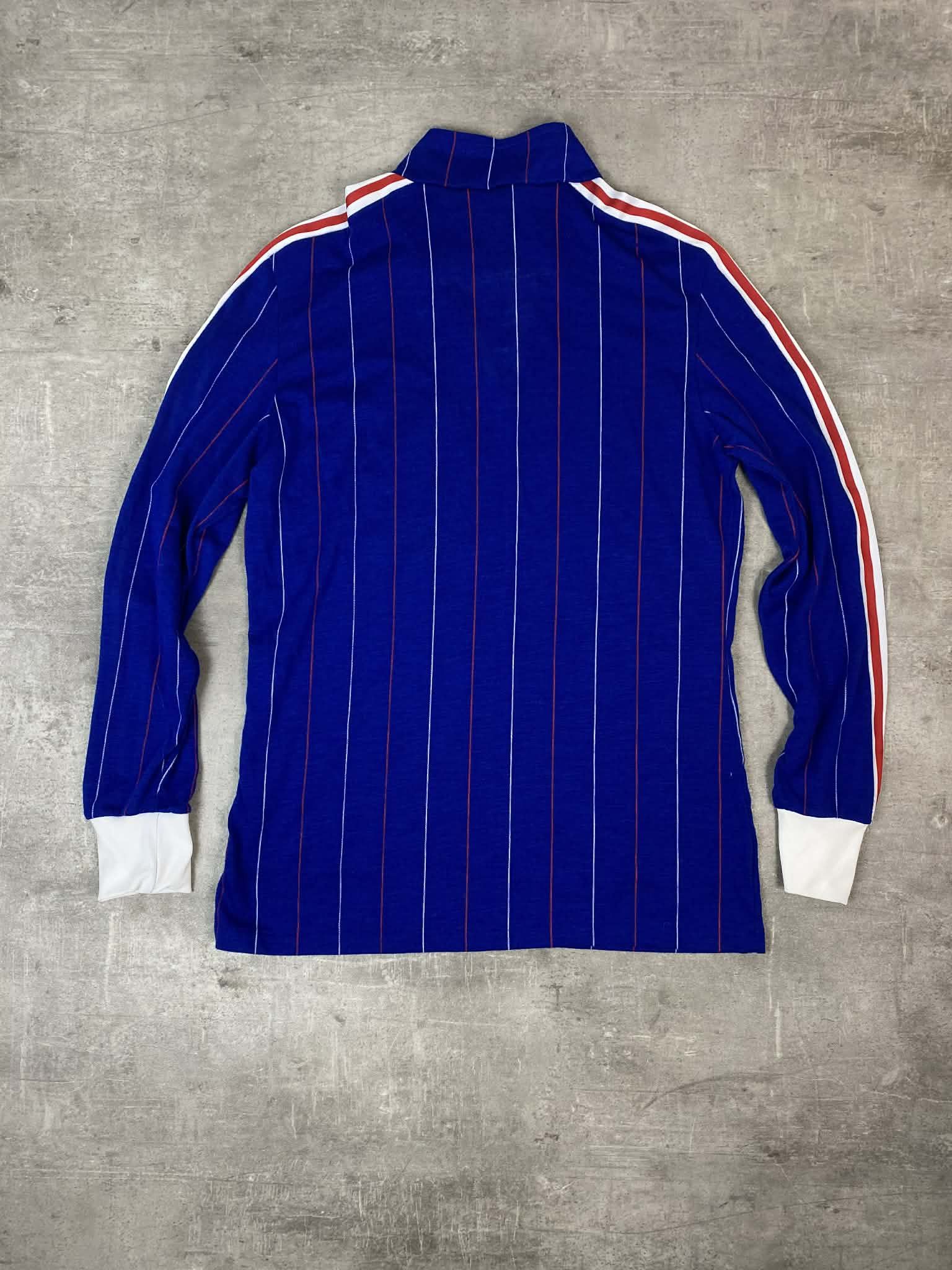 Adidas Vintage Adidas France Blue Jersey Soccer 1980s Longsleeve Size US S / EU 44-46 / 1 - 3 Thumbnail