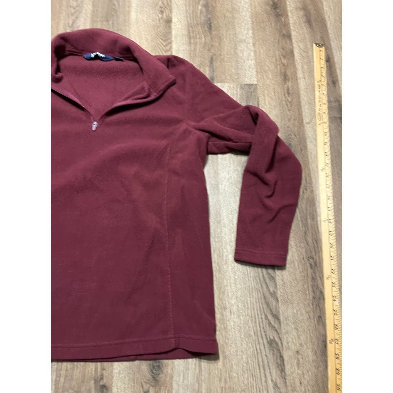 Lands' End Lands' End Sweater Women's Large Red 1/4 Zip Long Sleeve Pullover Mock Neck Casual Vintage: No Size L / US 10 / IT 46 - 4 Thumbnail
