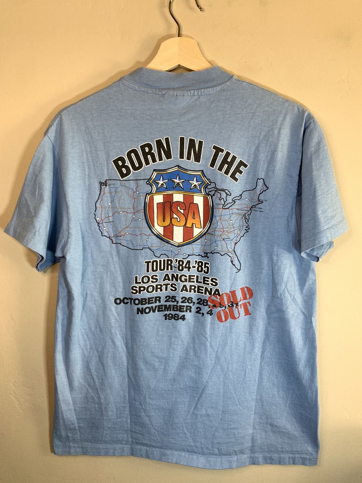 Band Tees × Vintage *RARE* Vintage 1984 Bruce Springsteen Born In USA LA T-Shirt Size US L / EU 52-54 / 3 - 2 Thumbnail