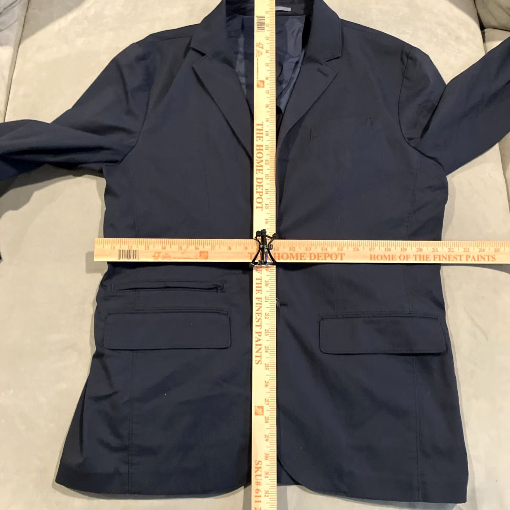 Faherty Faherty Reserve Blazer Navy Blue 2 Button - Men's XL Jacket Blazer Notch Lapel Single-Breasted Casual Business Travel Unstructured Solid Size 46R - 4 Thumbnail