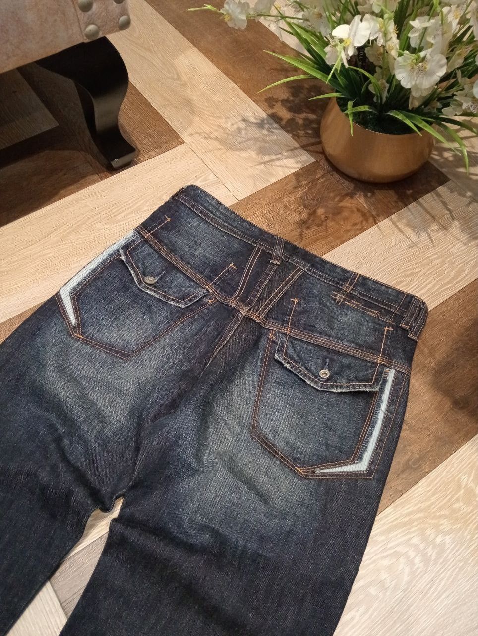Marithe + Francois Girbaud MARITHE FRANCOIS GIRBAUD JEANS MULTI-BUTTON BLUE DENIM Size US 31 - 13 Thumbnail