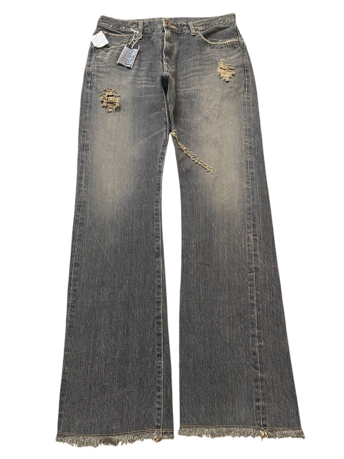 Edwin 💥Deadstock💥 BNWT Vintage Edwin 505 Selvedge Wide Leg Distres Size US 34 / EU 50 - 2 Thumbnail