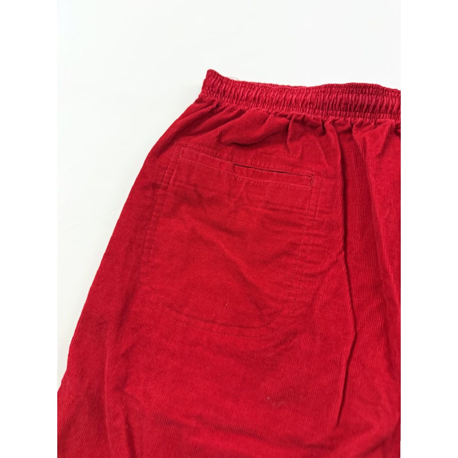 Lacoste VINTAGE Lacoste Skirt Womens M Red Corduroy Knee Length Elastic Waist Izod Size 32" / US 10 / IT 46 - 2 Thumbnail