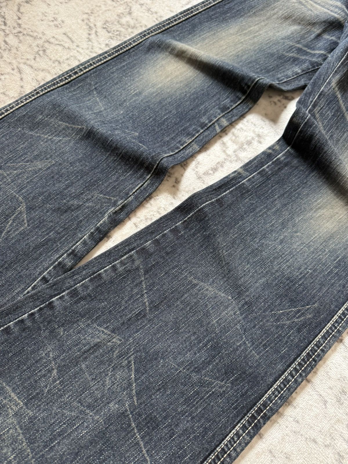 Le Grande Bleu (L.G.B.) Edwin 503 Japan Muddy Wash Flared Jeans Size US 28 / EU 44 - 6 Thumbnail