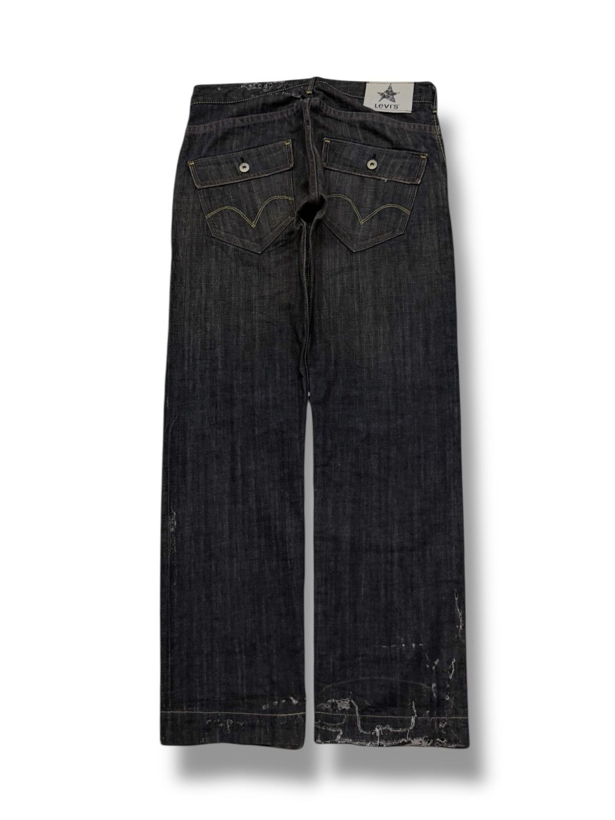 Levi's Vintage 00s Levi’s Black 521-00 Japanese Denim Jeans | W32 Size US 32 / EU 48 - 3 Thumbnail