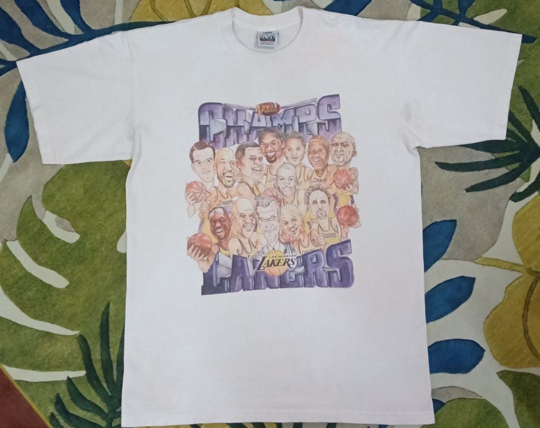 NBA × Pro Player Vintage 90s LA Lakers 12x NBA World Champions T-shirt Size US L / EU 52-54 / 3 - 3 Thumbnail