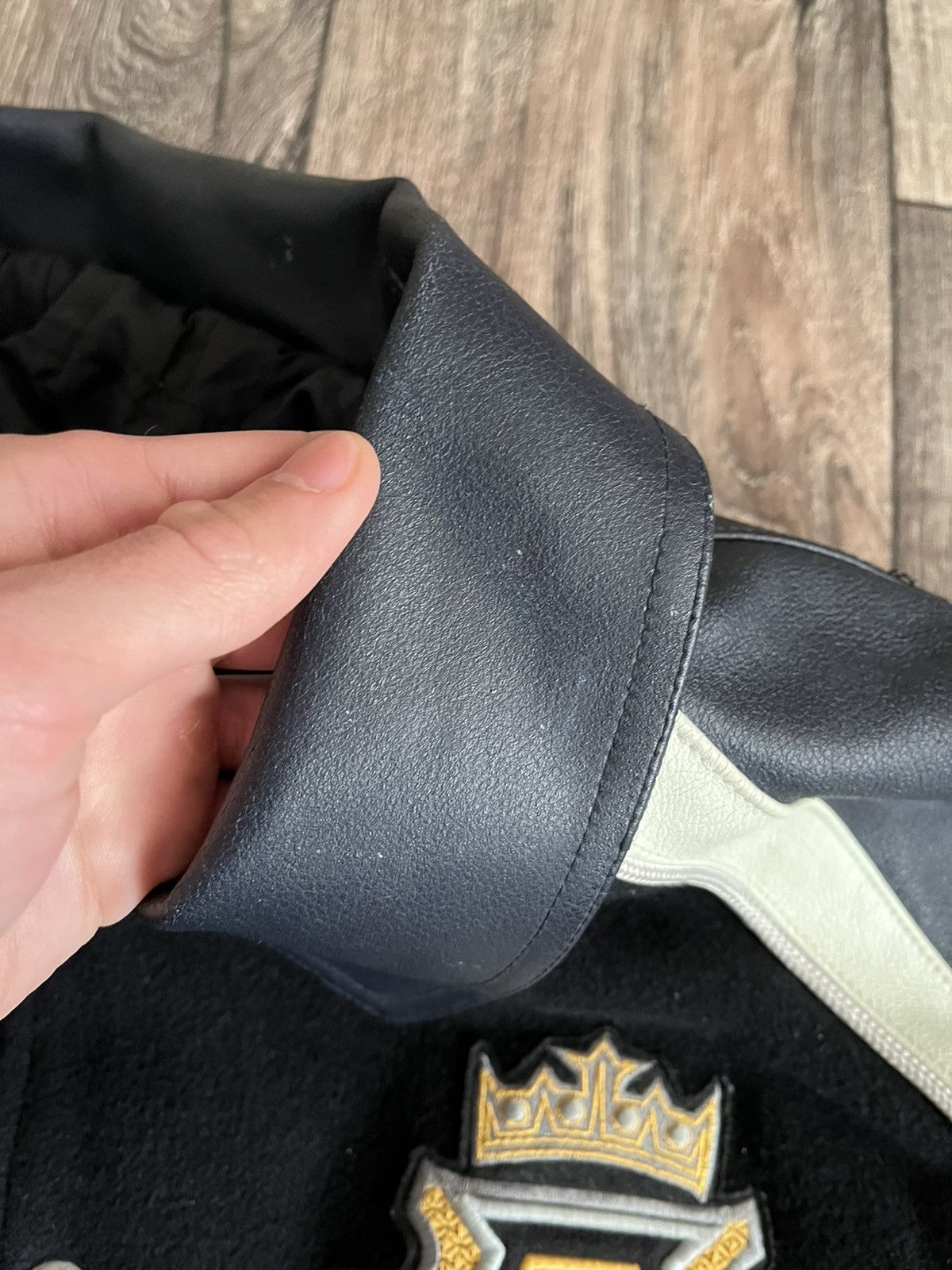 Avirex × Leather Avirex Wool/Leather Varsity Reversible Bomber Jacket Size US XL / EU 56 / 4 - 5 Thumbnail