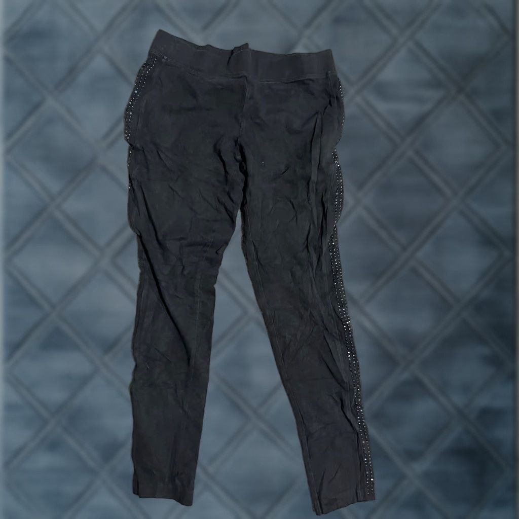 Express Express Leggings Women Black Medium Ankle Stretch Studded Activewear Pants Size 32" / US 10 / IT 46 - 1 Thumbnail