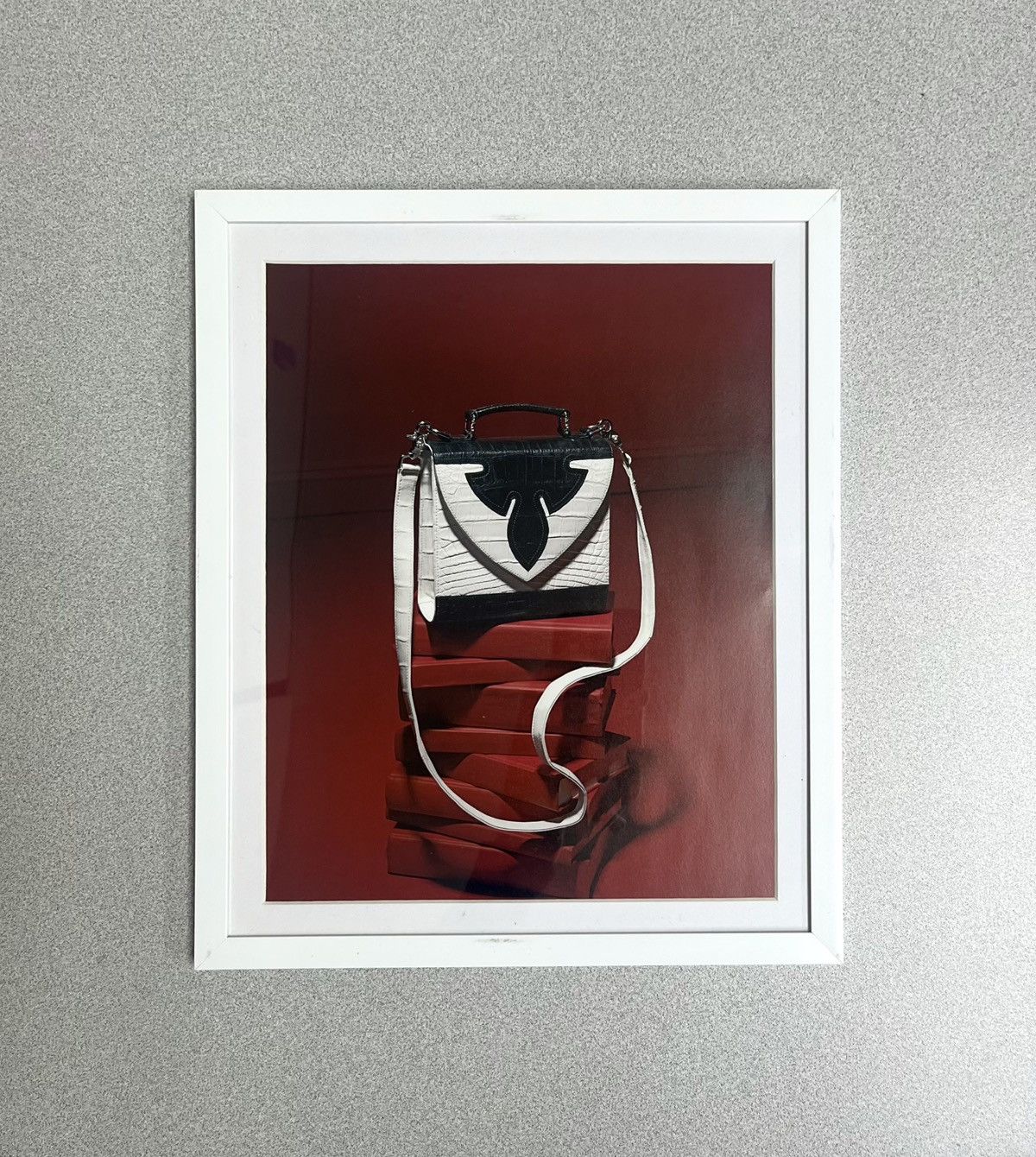 Chrome Hearts × Vintage Chrome Hearts black/white purse 9x11 Framed poster Size ONE SIZE - 1 Thumbnail