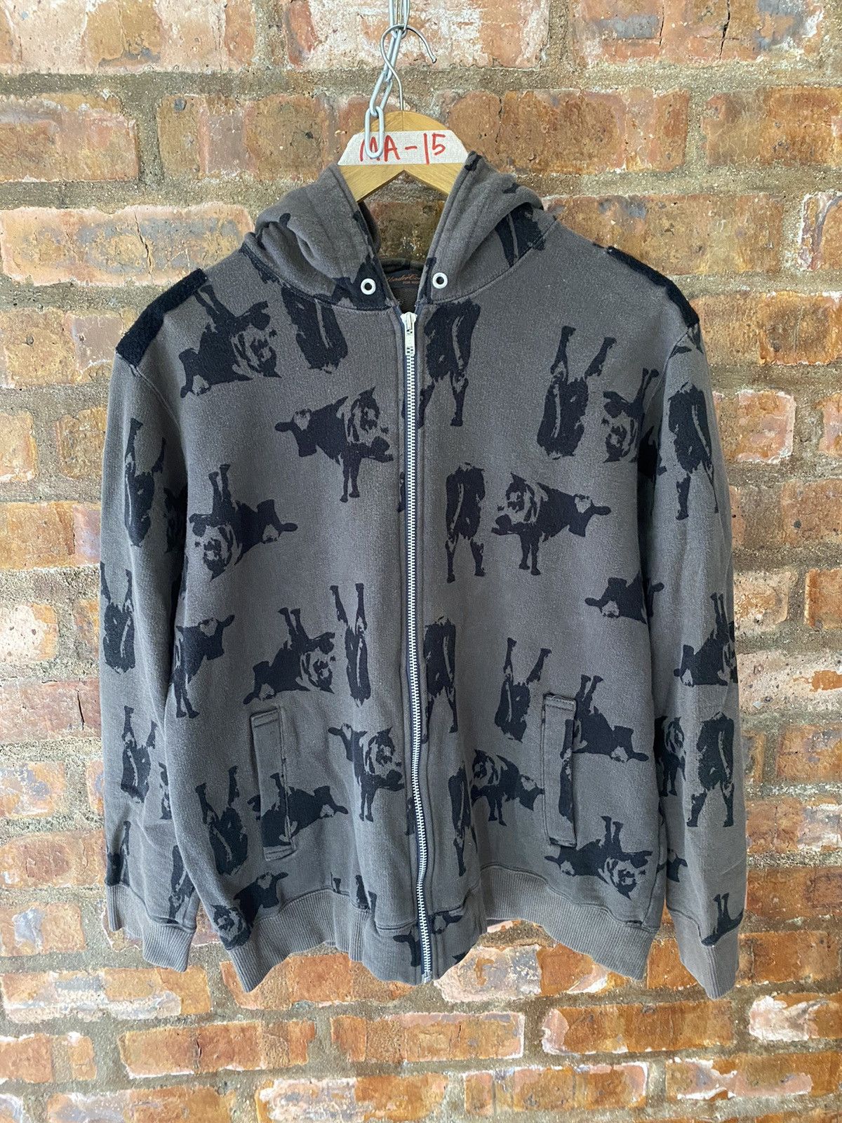 Undercover UNDERCOVER AW02 Witches Cell era 'cow' all over print hoodie Size US M / EU 48-50 / 2 - 2 Thumbnail