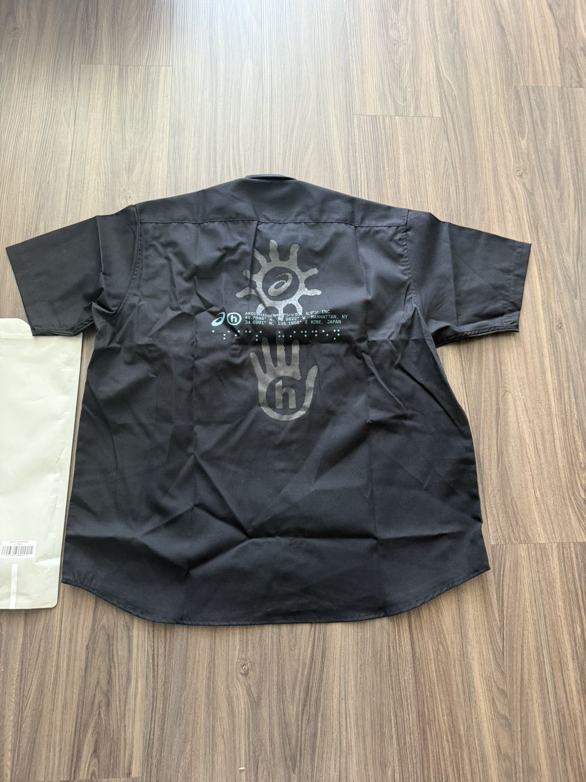 Asics × HIDDEN Hidden NY x ASICS Short Sleeve Shirt Black Button-Up Size L Size US L / EU 52-54 / 3 - 6 Thumbnail