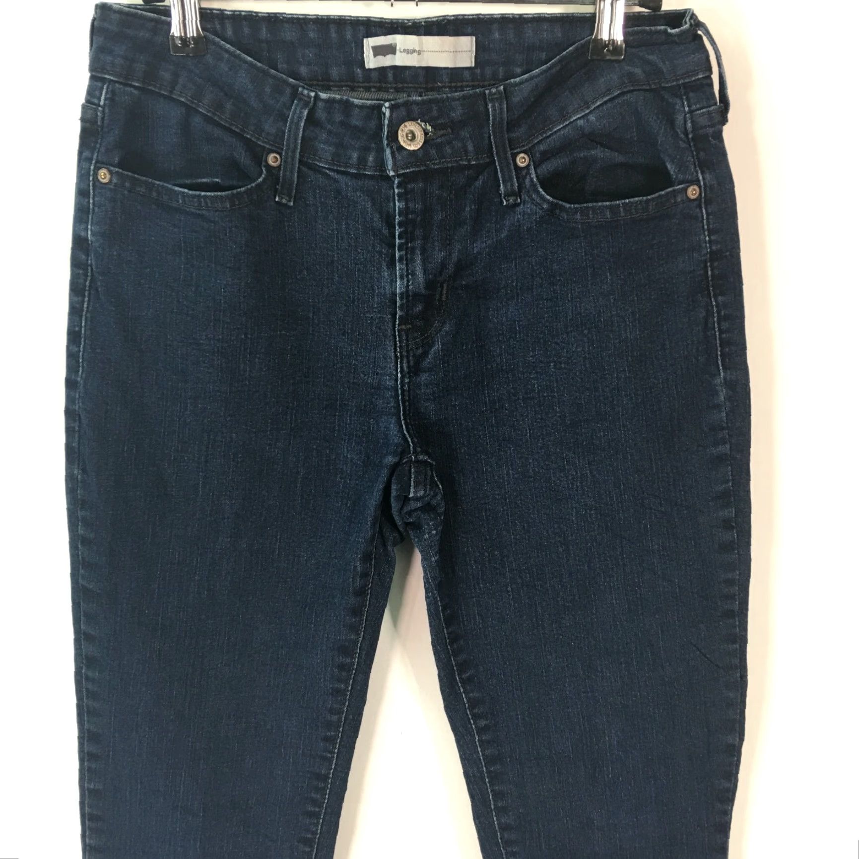 Levi's Levi's Womens Casual Medium Wash Blue Denim Legging Jeans 8M 29x30 (Regular) Belt Loops 5-Pocket Design Denim Blue Legging Jeans Womens Regular Size 30" / US 8 / IT 44 - 2 Thumbnail
