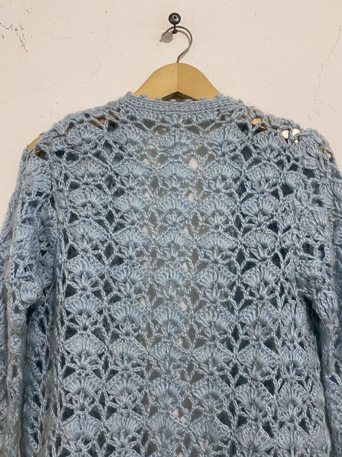 Issey Miyake × Japanese Brand Japanese fishnet mohair knitted cardigan issey styled Size US M / EU 48-50 / 2 - 5 Thumbnail