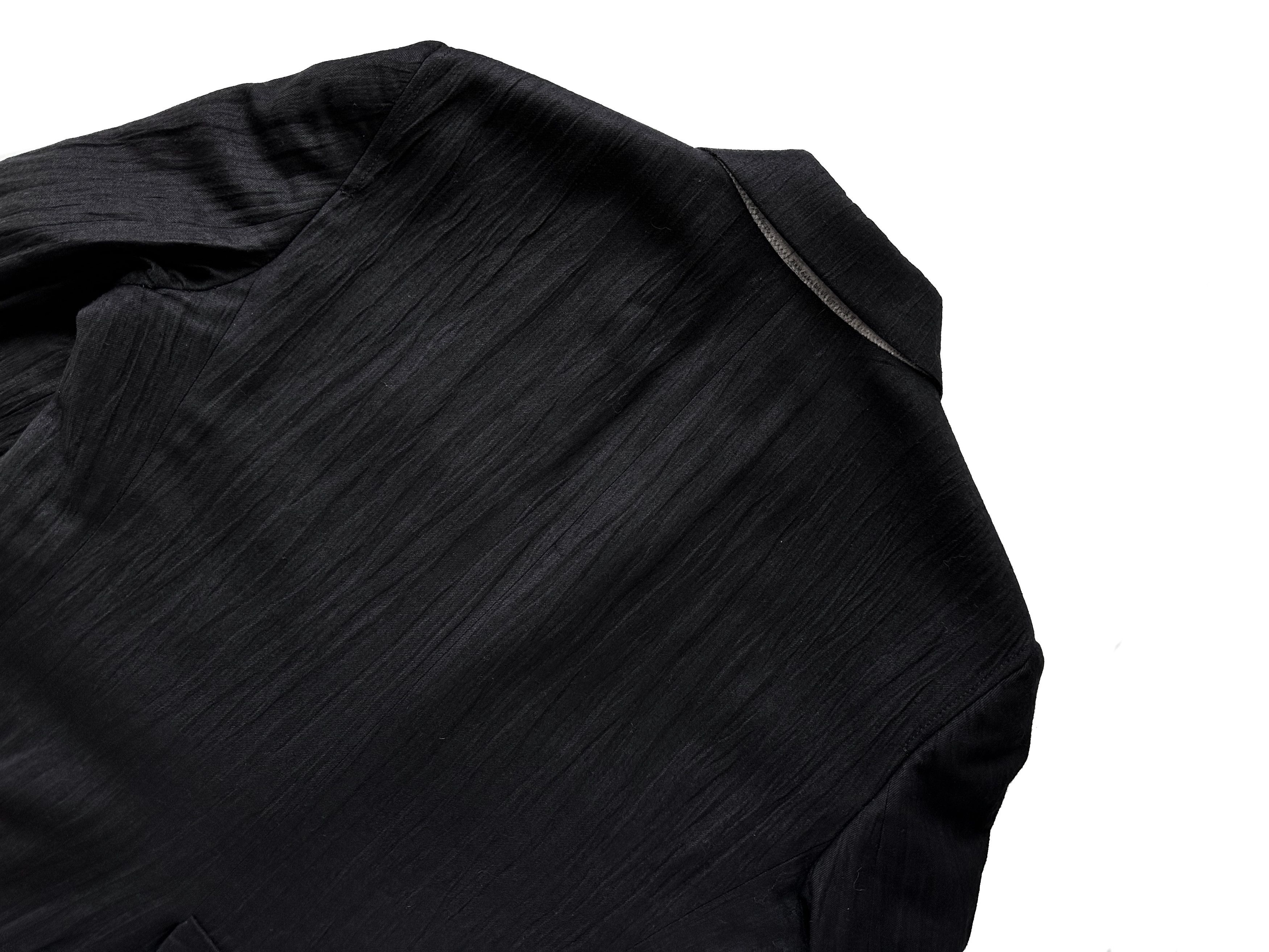 John Galliano John Galliano black crushed wool blazer Size 48R - 9 Thumbnail