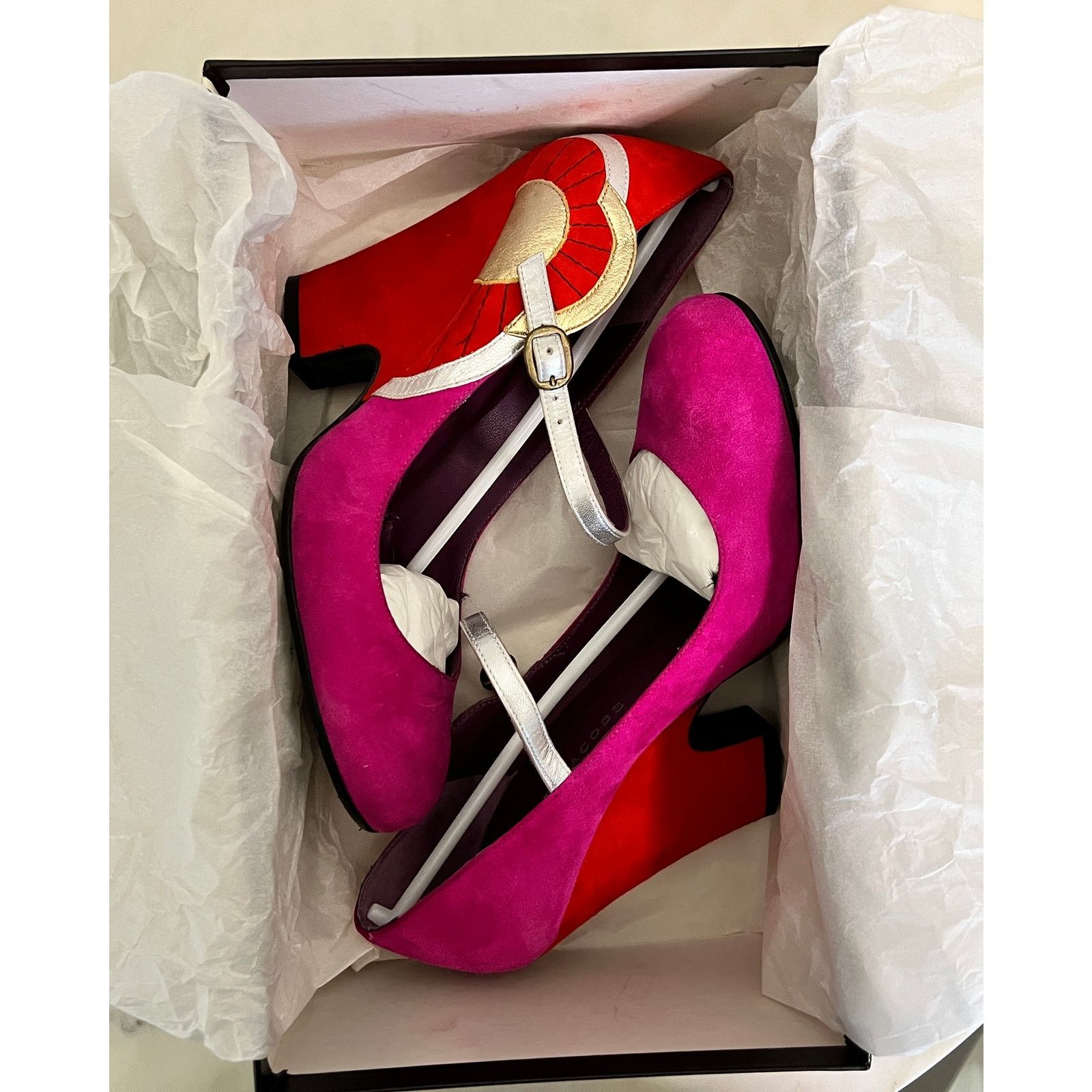 Marc Jacobs VINTAGE 2004 MARC JACOBS PINK/RED MARYJANE SHOES – EU 36.5 Size US 6.5 / IT 36.5 - 7 Thumbnail