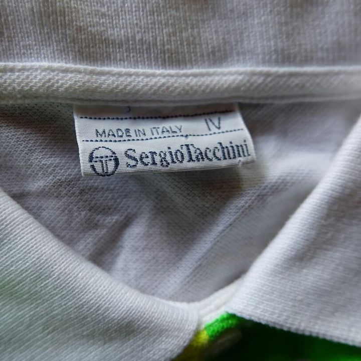 Sergio Tacchini × Vintage Vintage Sergio Tacchini 80s scene Polo Shirt Disco Size US M / EU 48-50 / 2 - 2 Thumbnail
