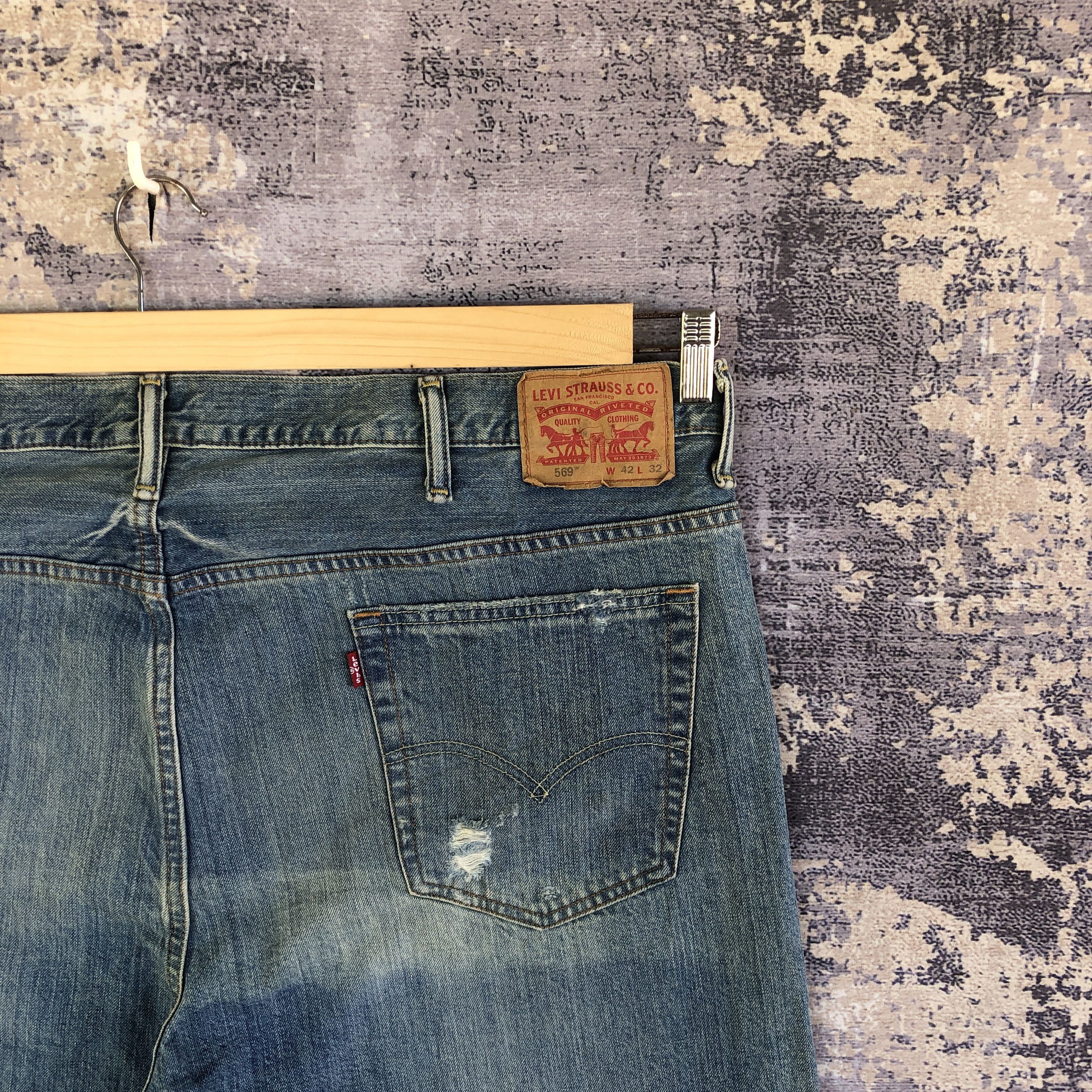 Levi's Vintage Distressed Levis 569 Faded Jeans Levi's Baggy Denim Size US 44 / EU 60 - 5 Thumbnail
