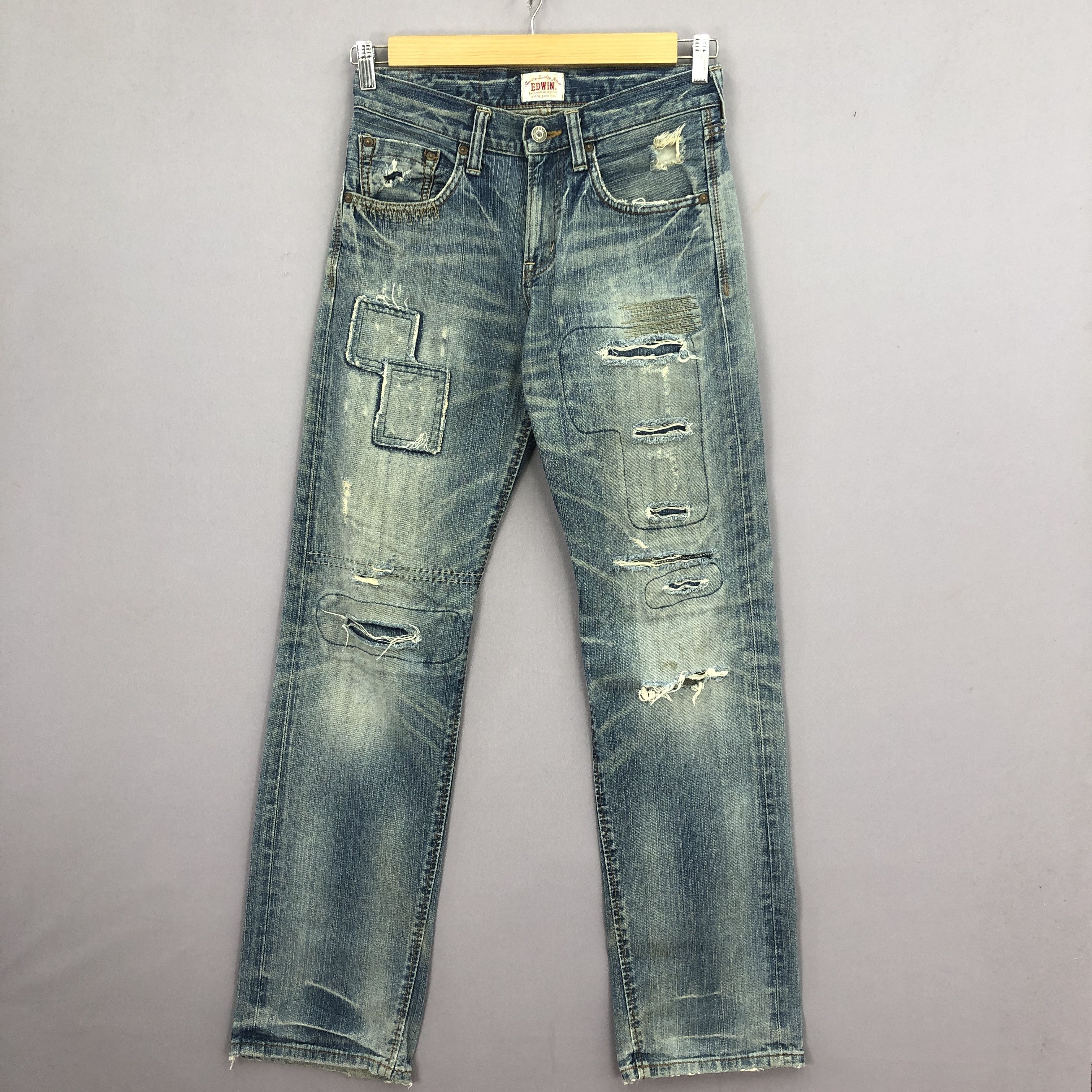 Levi's Vintage Distressed Edwin Jeans Light Wash Denim GF30273 Size US 30 / EU 46 - 1 Thumbnail
