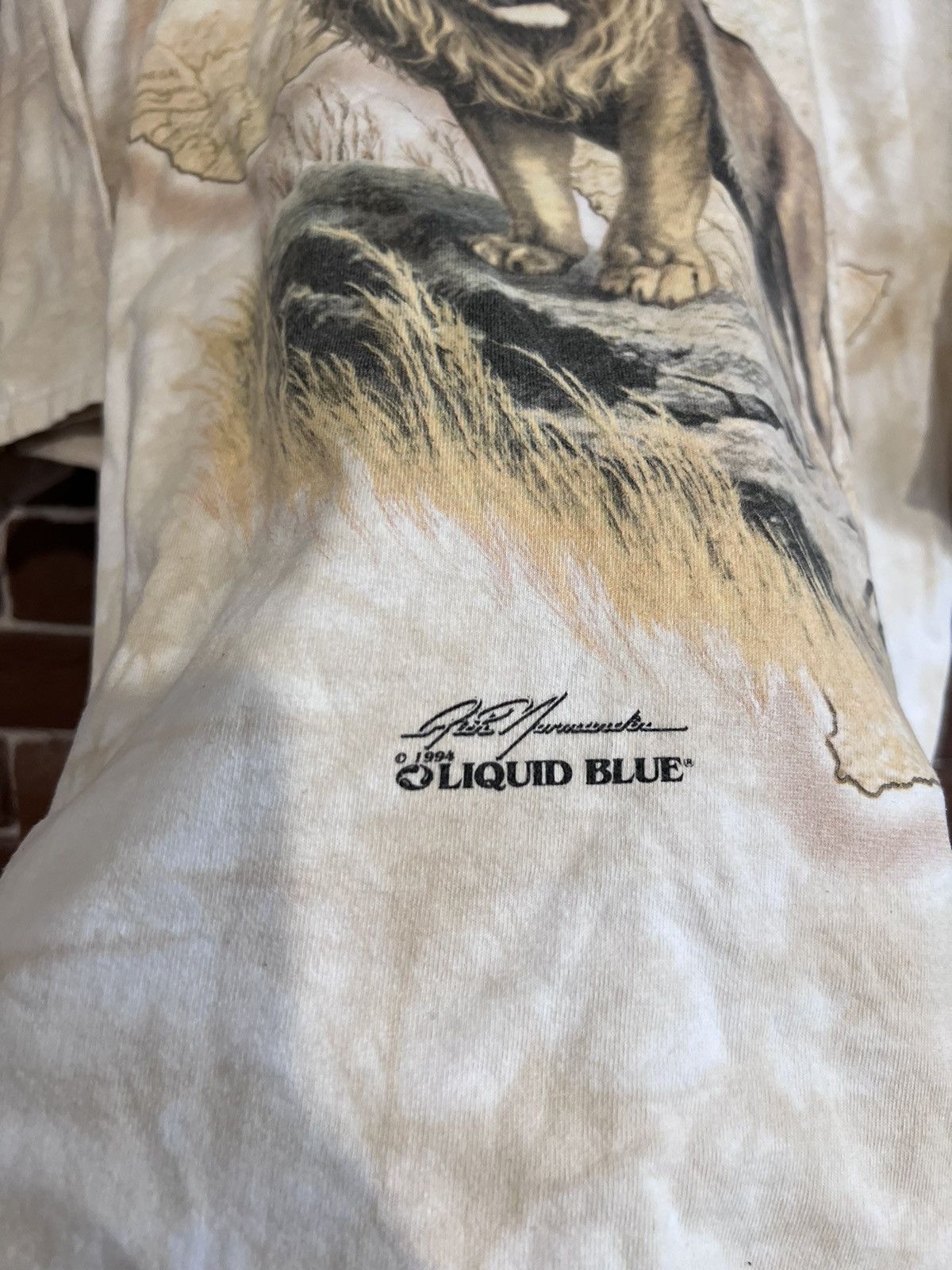 Liquid Blue VINTAGE 1994 LIQUID BLUE Lion ALL OVER PRINT TEE Art Hype Size US XL / EU 56 / 4 - 9 Thumbnail
