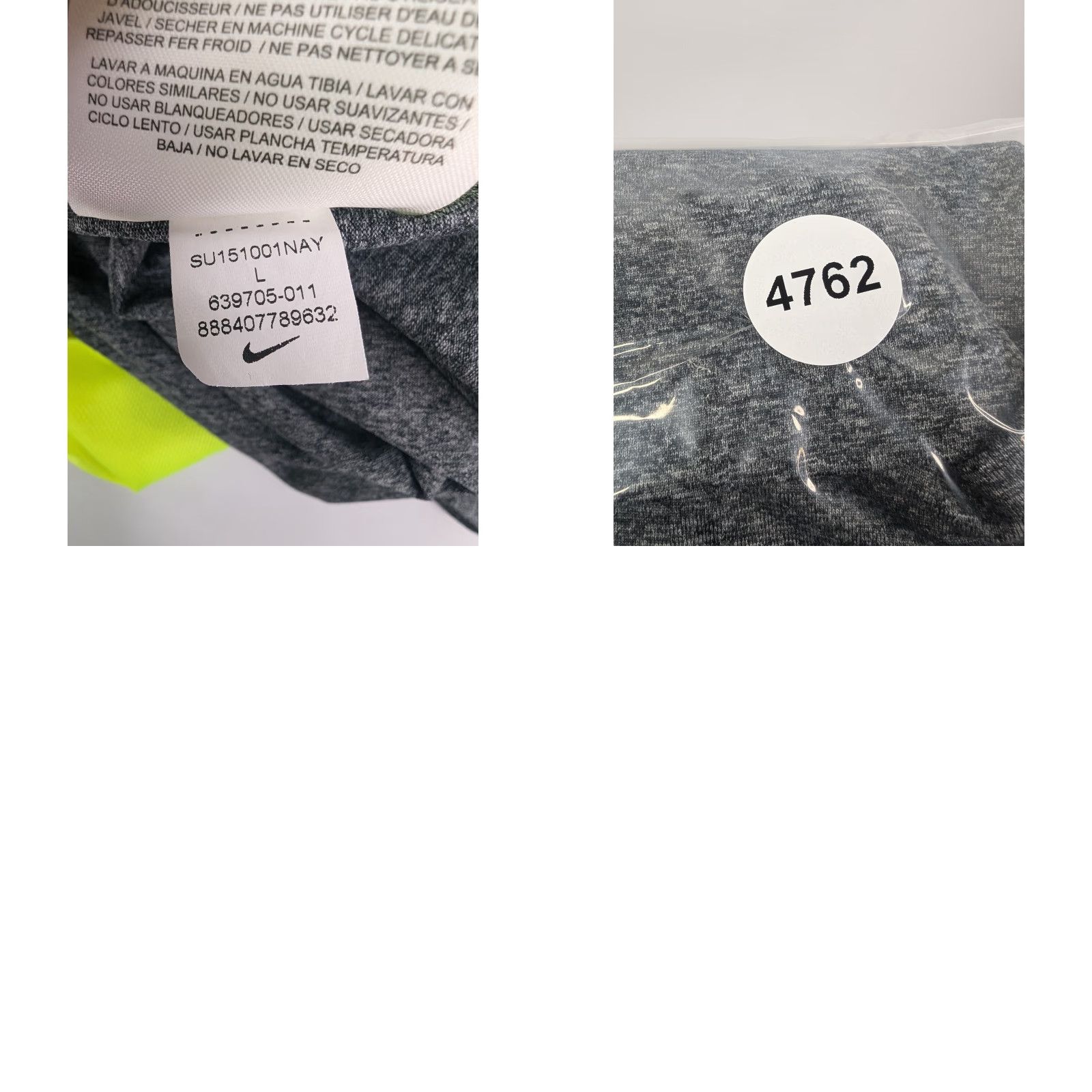 Nike Nike Golf Polo Shirt Mens Large Tour Performance Short Sleeve Gray Yellow 639705 Size US L / EU 52-54 / 3 - 8 Thumbnail