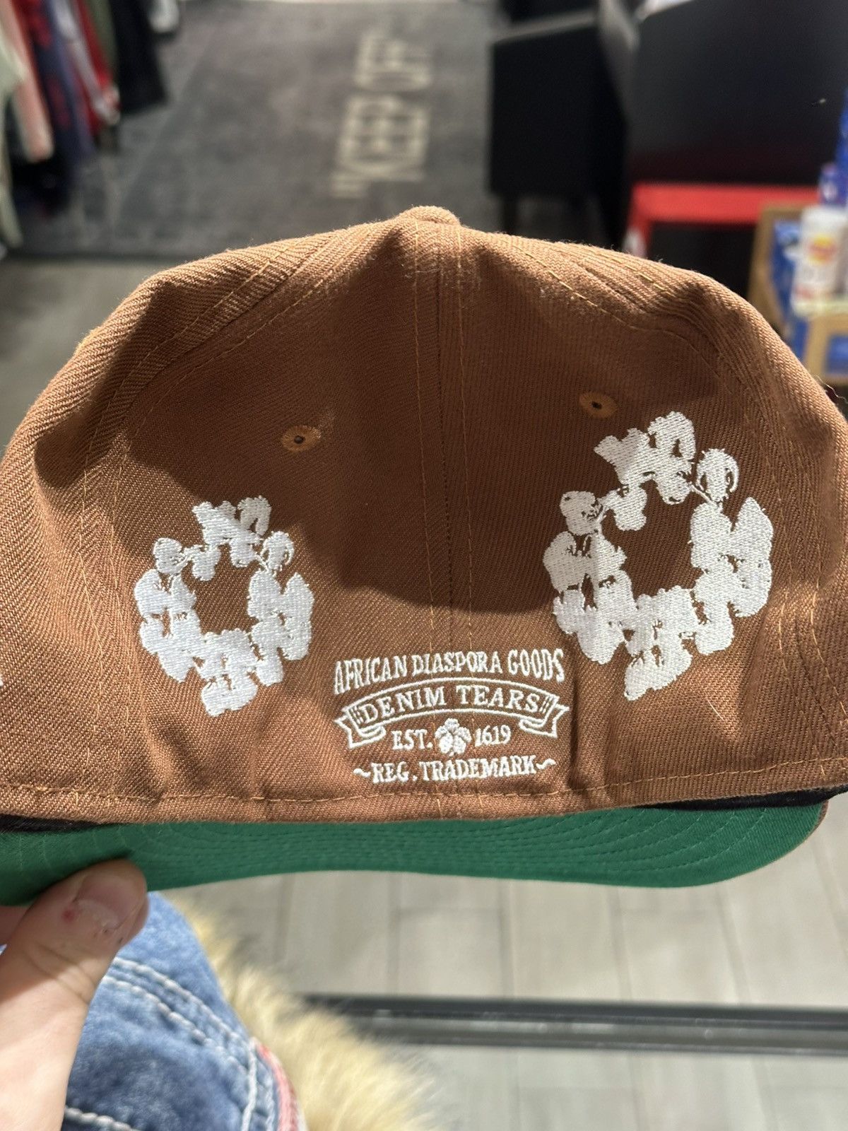 DENIM TEARS Denim Tears New Era Cotton Wreath Fitted Hat Brown 7 1/8 Size ONE SIZE - 2 Thumbnail