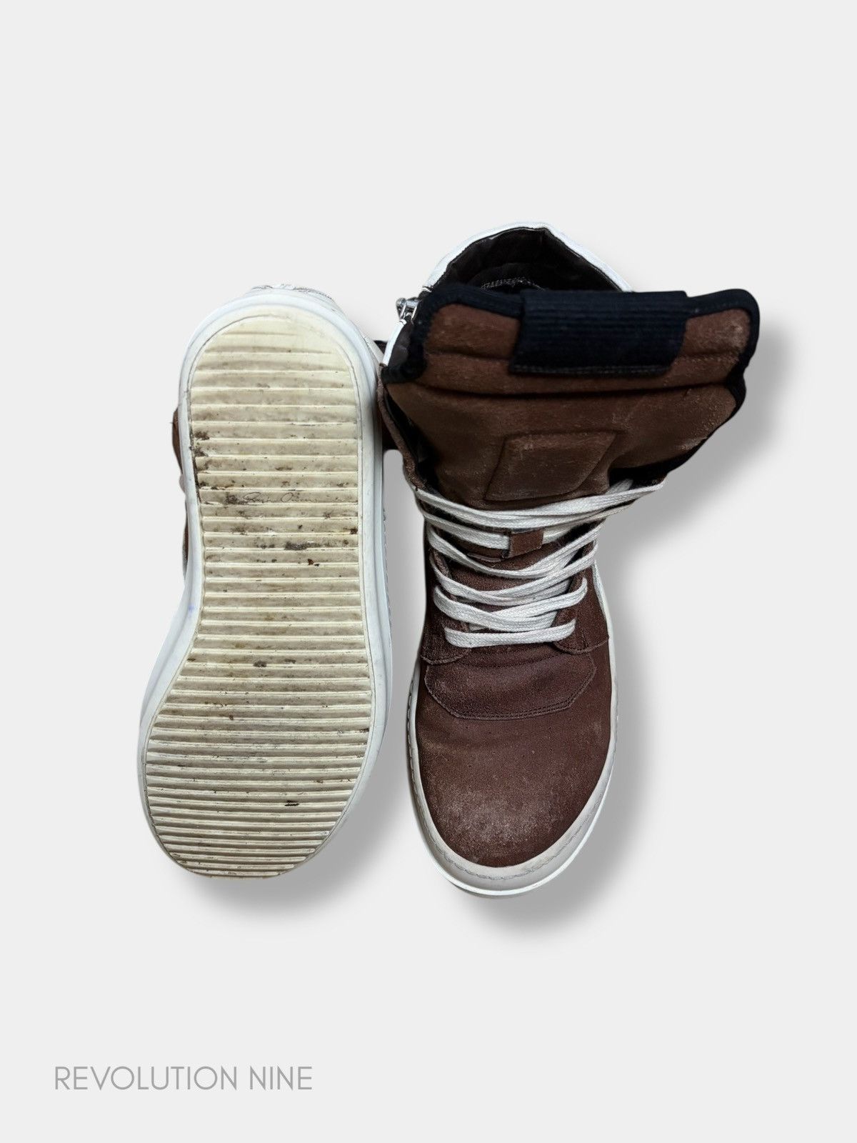 Rick Owens Rick Owens FW13 brown suede geobasket Size US 7.5 / EU 40-41 - 4 Thumbnail