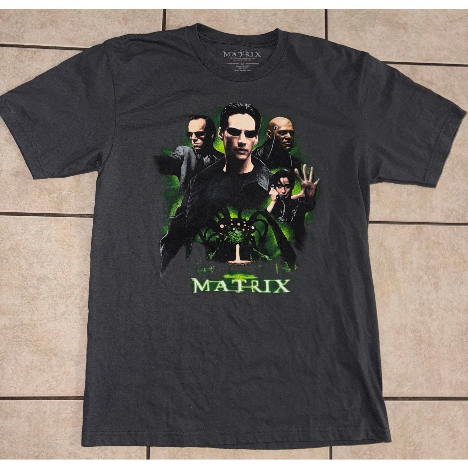 Warner Bros Matrix size medium Neo official movie t shirt charcoal grey Size US M / EU 48-50 / 2 - 1 Thumbnail