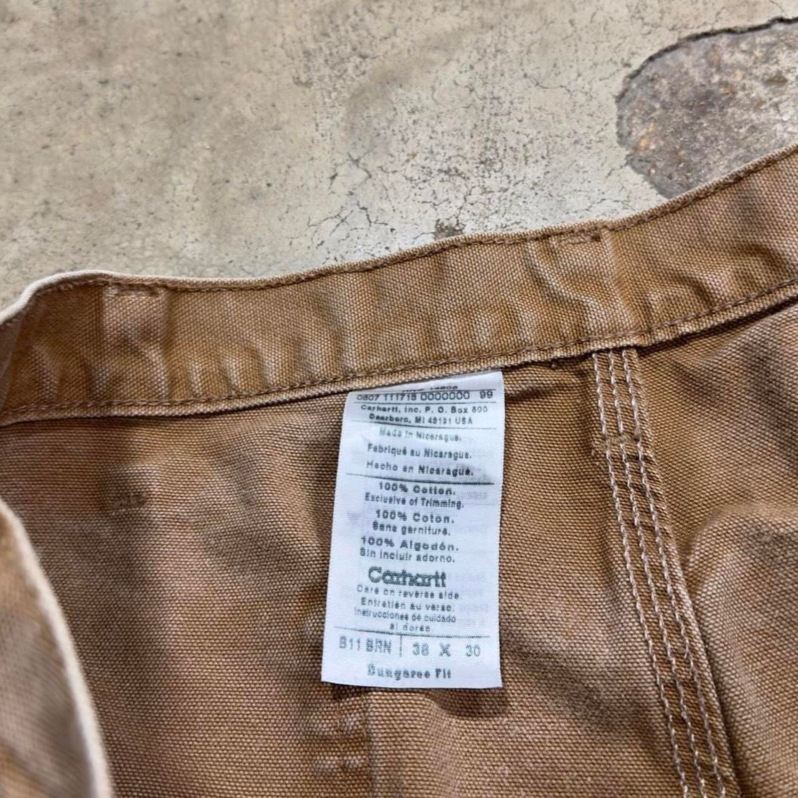 Carhartt × Carhartt Wip Baggy Carhartt Desert Tan Carpenter Denim Streetwear Pants Size US 38 / EU 54 - 6 Thumbnail