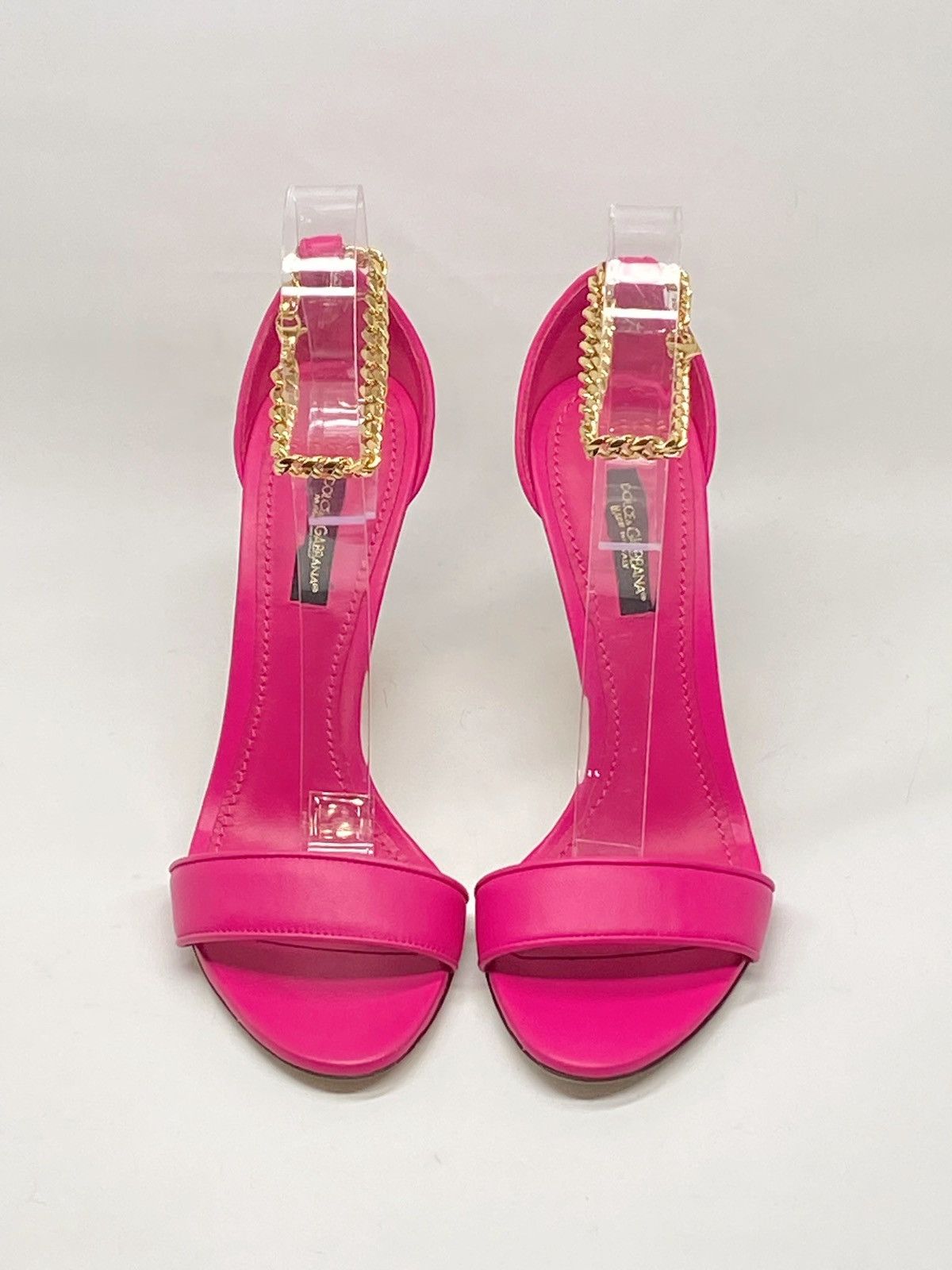 Dolce & Gabbana Dolce&Gabbana Sculpted-Heel DG Leather Sandals size 36.5 Size US 6.5 / IT 36.5 - 3 Thumbnail
