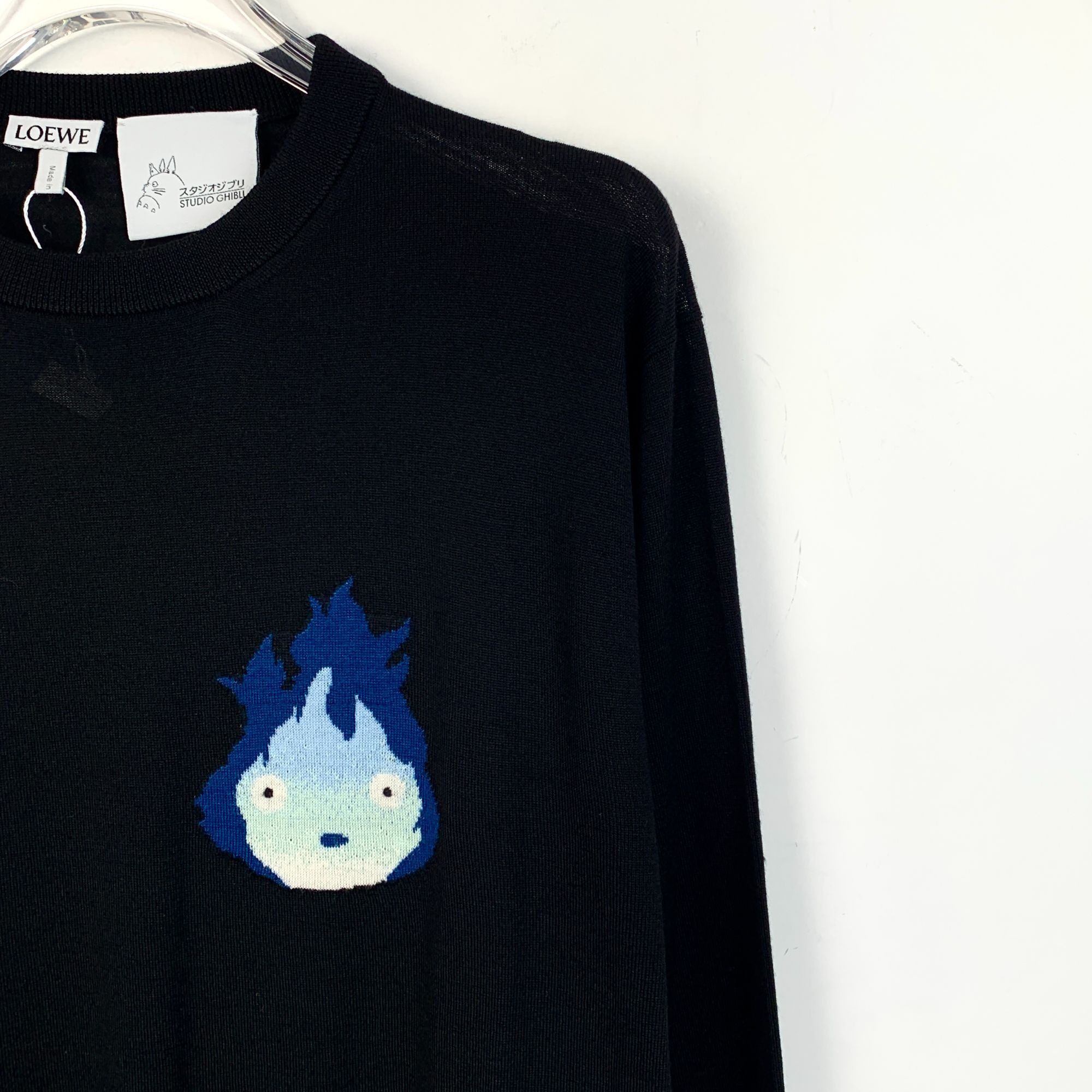 Loewe Loewe X Studio Ghibli Black Wool Knit Sweater With Fire Demo Size XS / US 0-2 / IT 36-38 - 6 Thumbnail