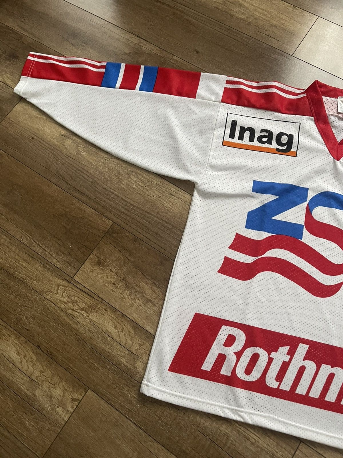 Adidas 1990/1991 Adidas ZSC Lions Vintage Hockey Jersey Shirt Size US L / EU 52-54 / 3 - 7 Thumbnail