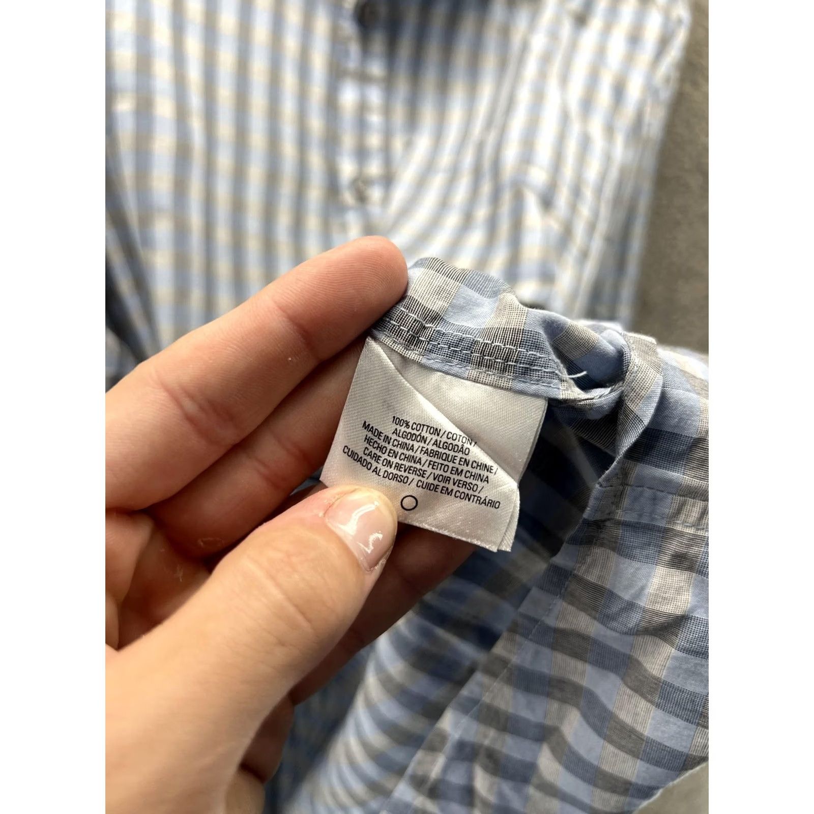Elie Tahari Elie Tahari Shirt Womens XL / XXL Blue Check Button Front Long Sleeve Cotton Top Size XL / US 12-14 / IT 48-50 - 3 Thumbnail