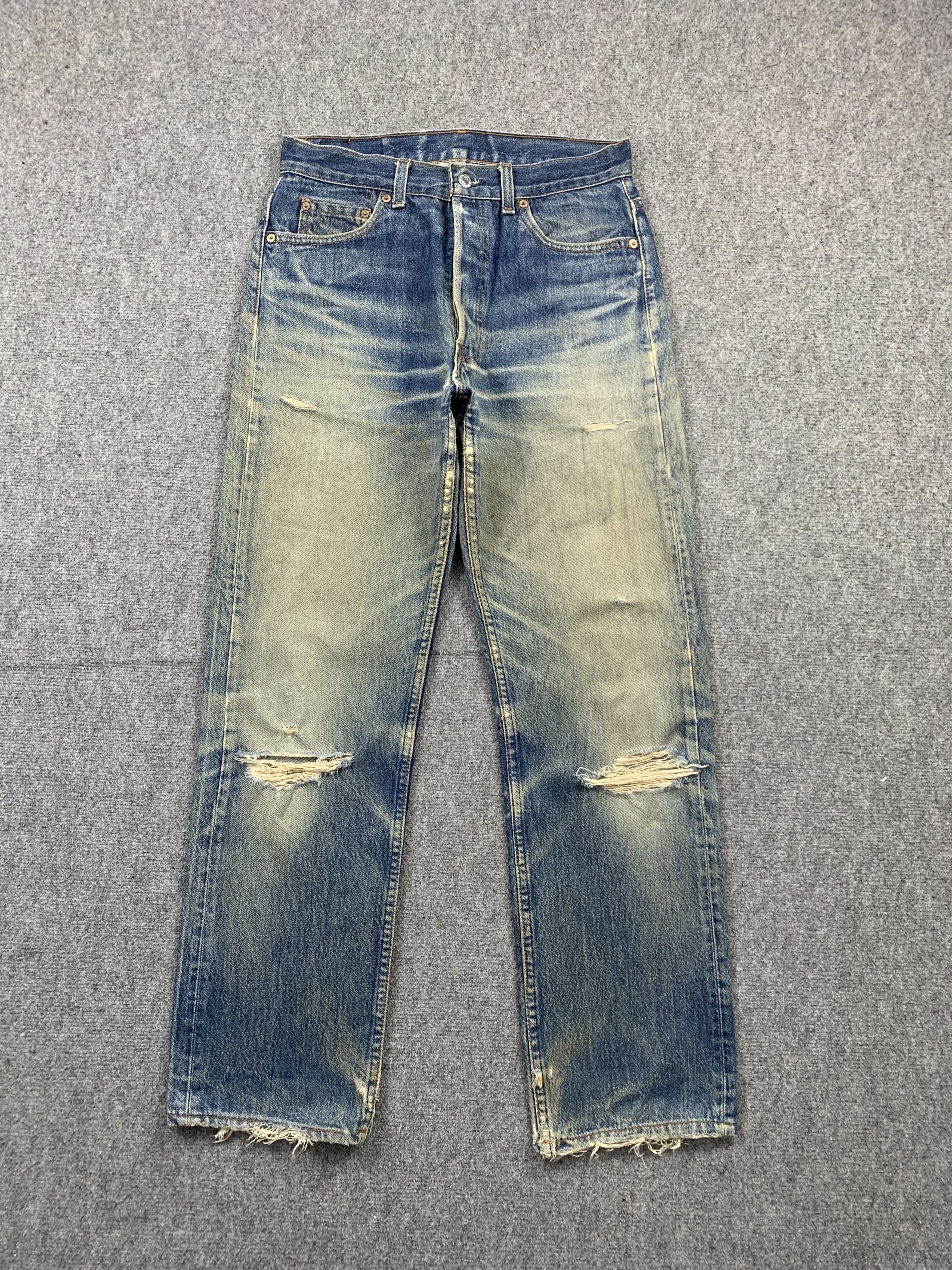 image of 90's Levis 501Xx Faded Blue Jeans in Blue Denim, Men's (Size 29)