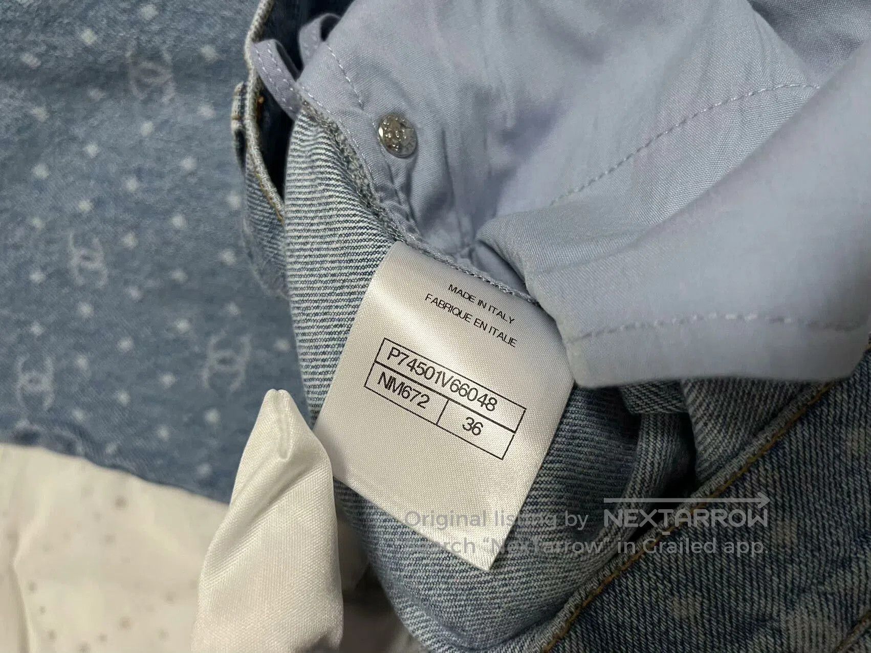 Chanel CHANEL Wide-Leg Light Blue Jeans. Size 28" / US 6 / IT 42 - 3 Thumbnail