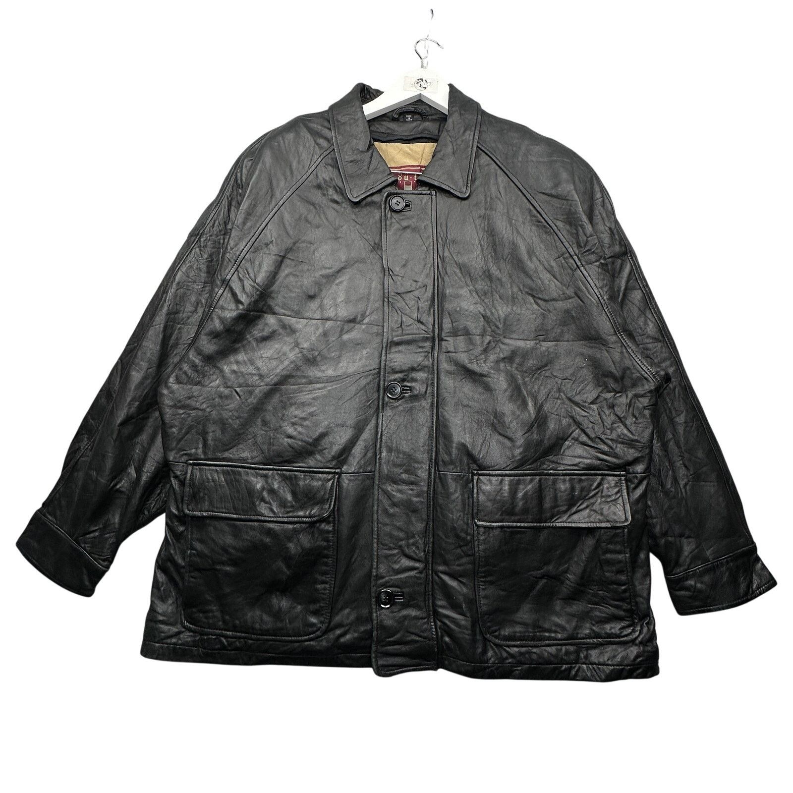 Other J Park Couture Quilt Lined Leather Jacket Coat Men XL Black Size US XL / EU 56 / 4 - 1 Thumbnail