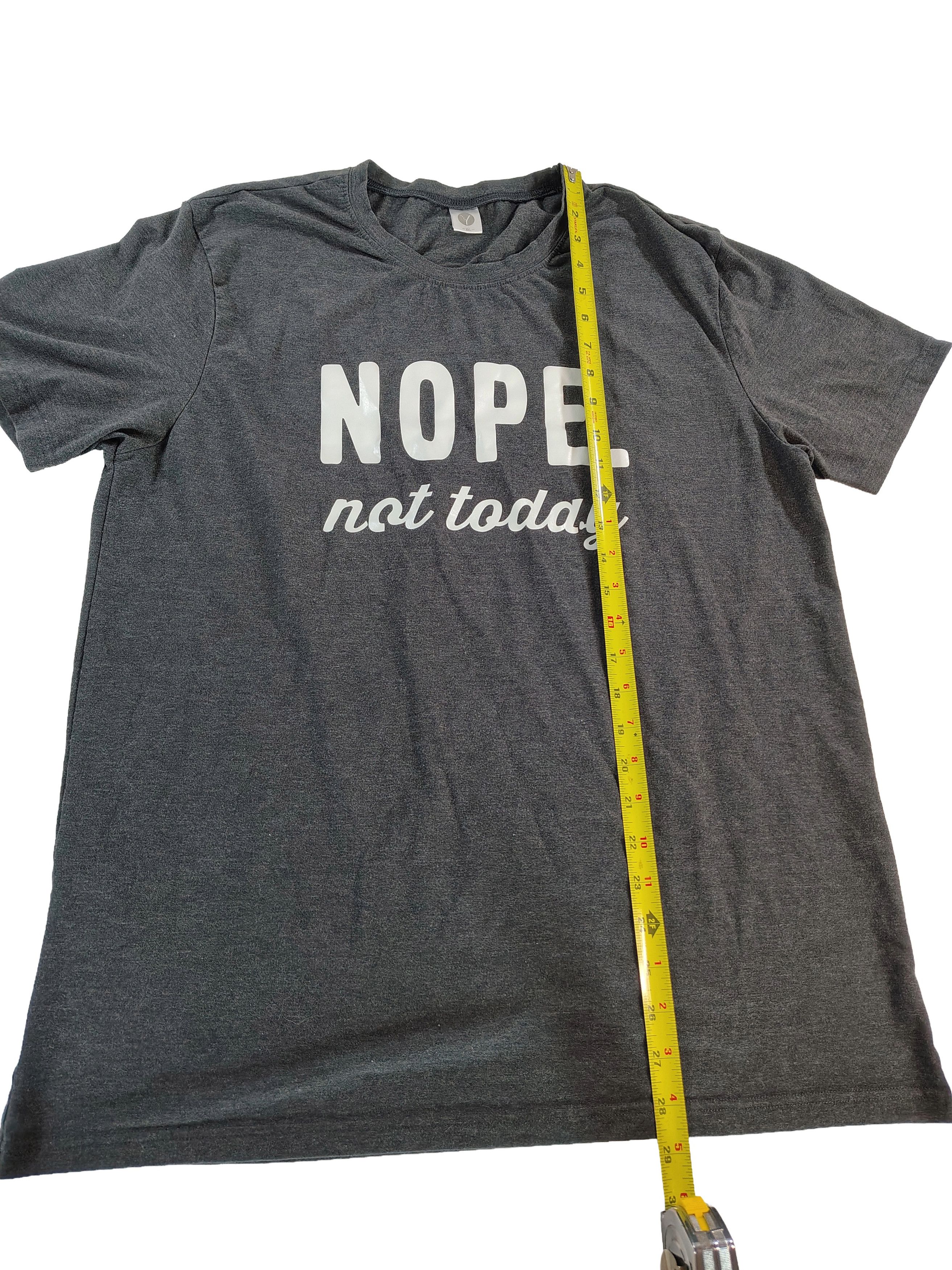 Other Men's XXL Dark Grey "Nope. Not Today" Graphic T-Shirt Size US XXL / EU 58 / 5 - 3 Thumbnail