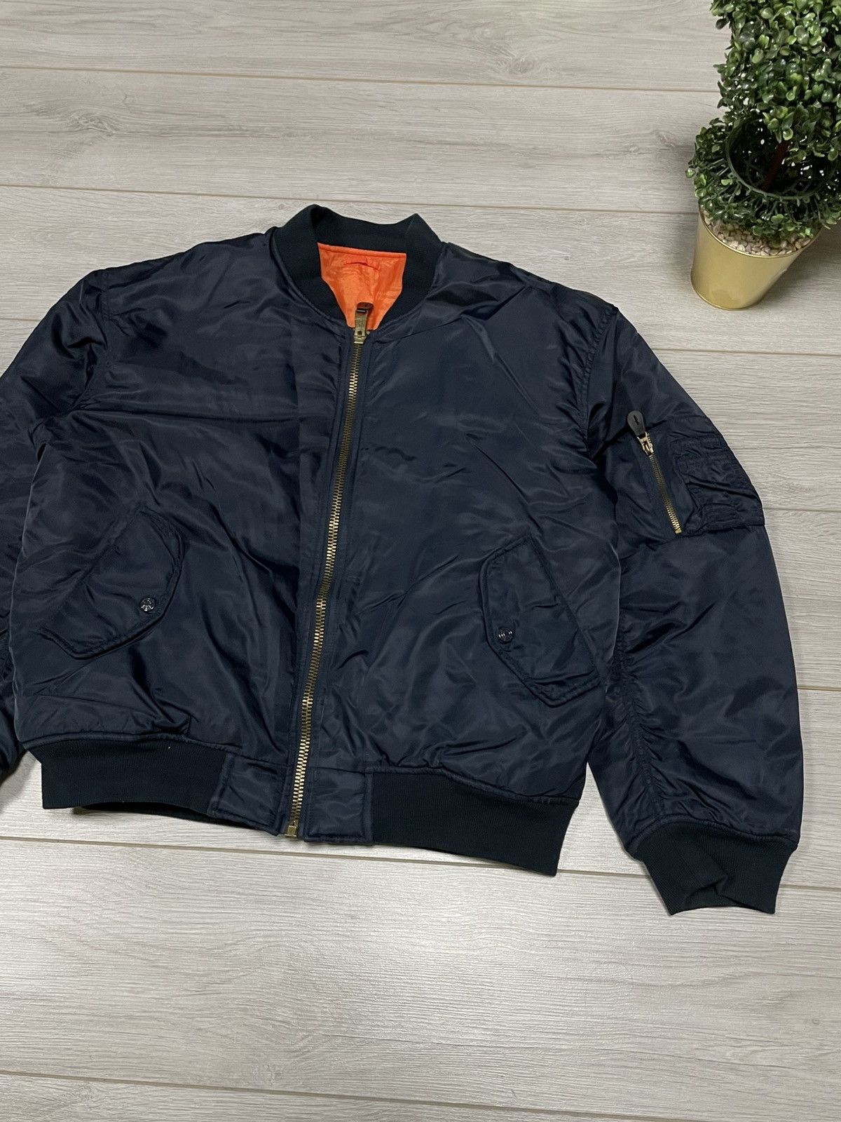 Vintage MA-1 fostex Bomber Flying man vintage zip nylon jacket Size US XL / EU 56 / 4 - 4 Thumbnail