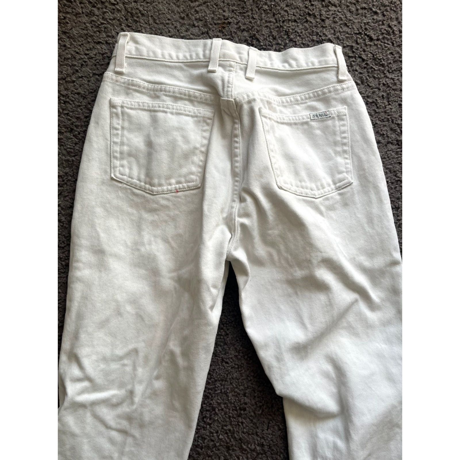 Guess VTG Guess Jeans Women's 28 Boot Cut Low Rise White Denim 060 40060RG 5-Pocket Size 28" / US 6 / IT 42 - 5 Thumbnail
