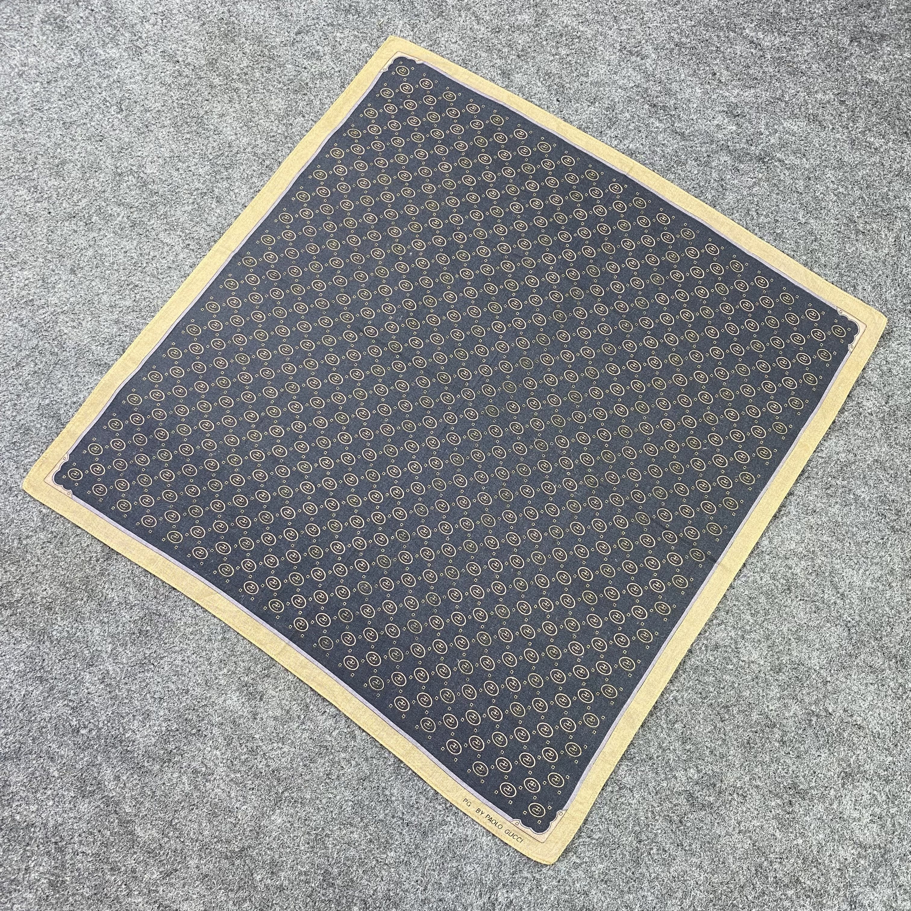 Paolo Gucci × Vintage Paolo Gucci Handkerchief / Bandana / Neckerchief-B763 Size ONE SIZE - 4 Thumbnail