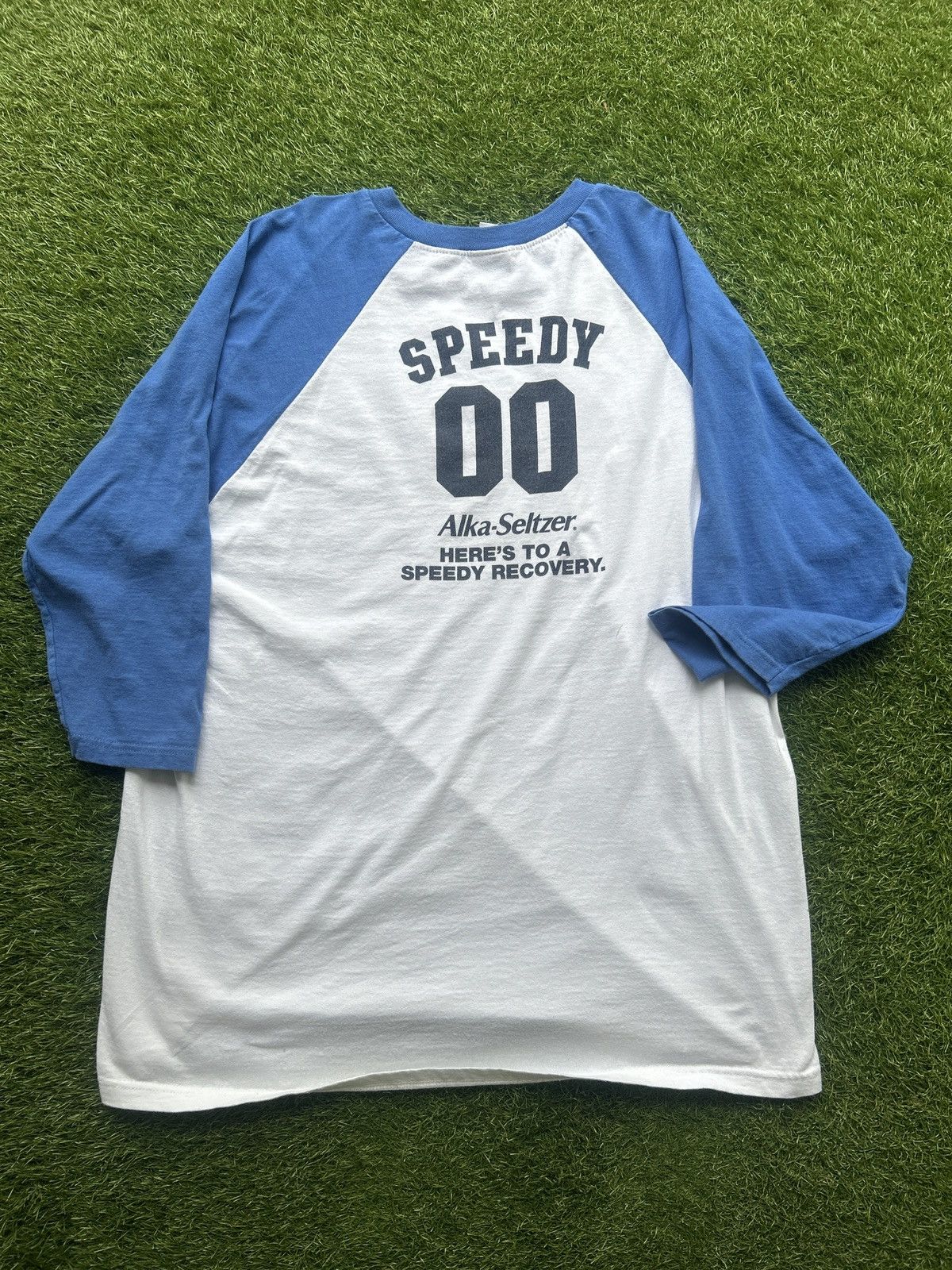 Vintage Vintage 90’s Alka-Seltzer Speedy Mascot Raglan Baseball Tee Size US XL / EU 56 / 4 - 3 Thumbnail