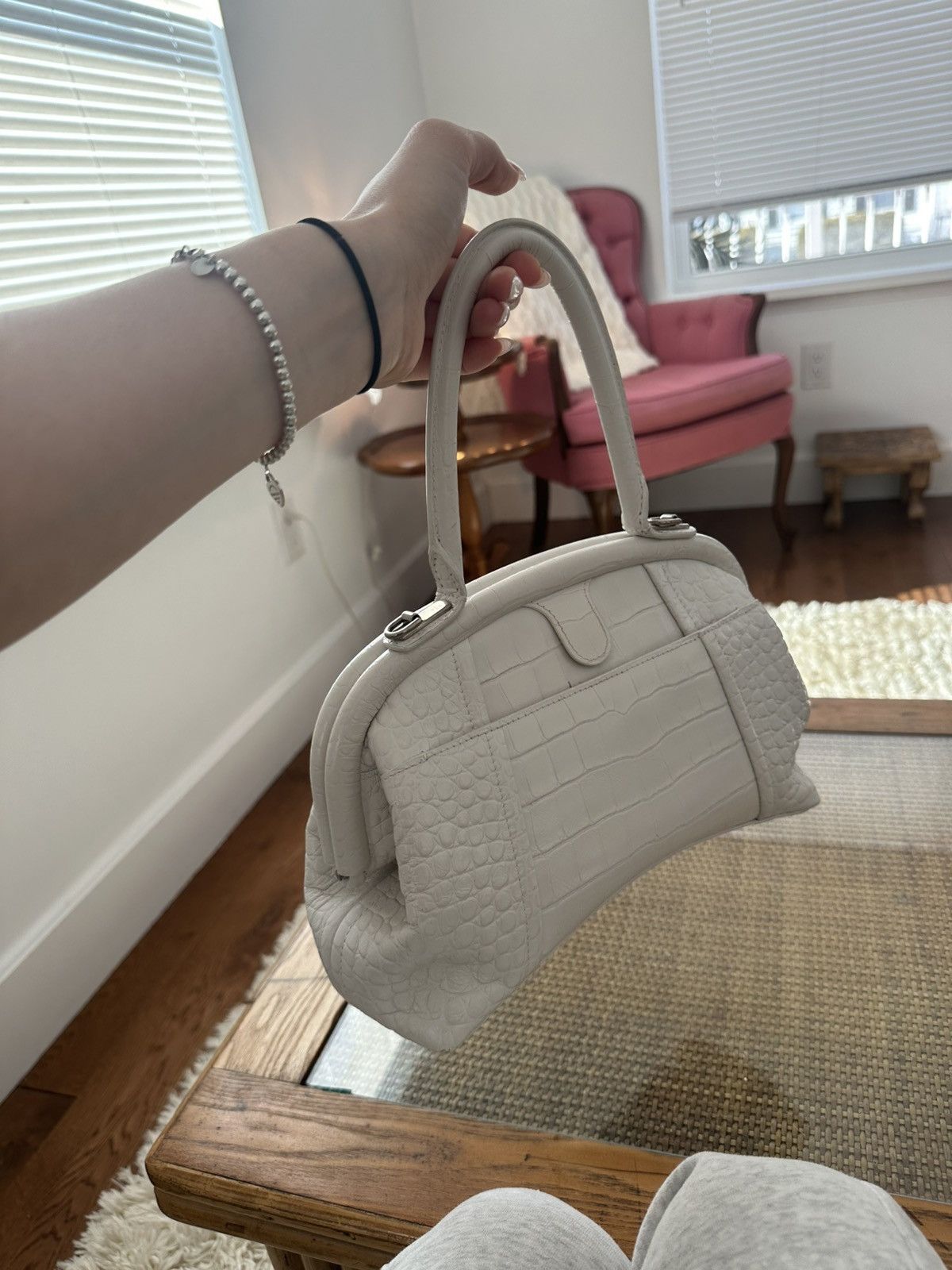 Balenciaga Balenciaga 2022 Embossed Leather Small Editor Handle Bag Size ONE SIZE - 4 Thumbnail