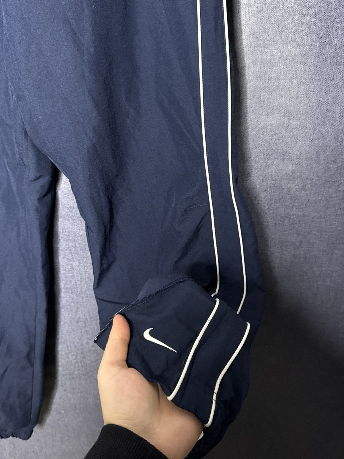 Nike Vintage Nike Nylon Track Pants Double Swoosh Drill Y2K Size US 36 / EU 52 - 2 Thumbnail