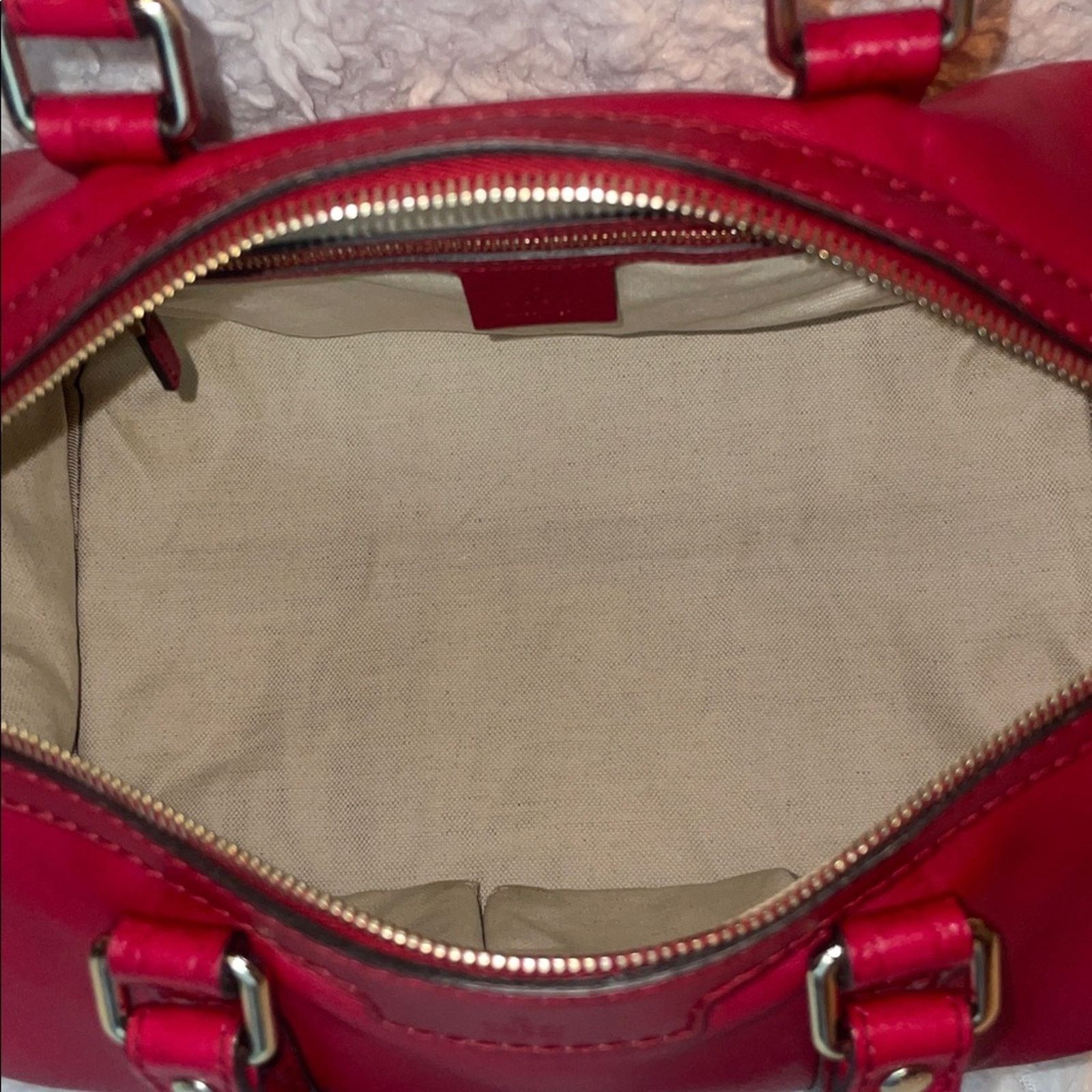 Gucci Gucci Micro Guccissima Red Leather Boston Bag 247205 Size ONE SIZE - 11 Thumbnail