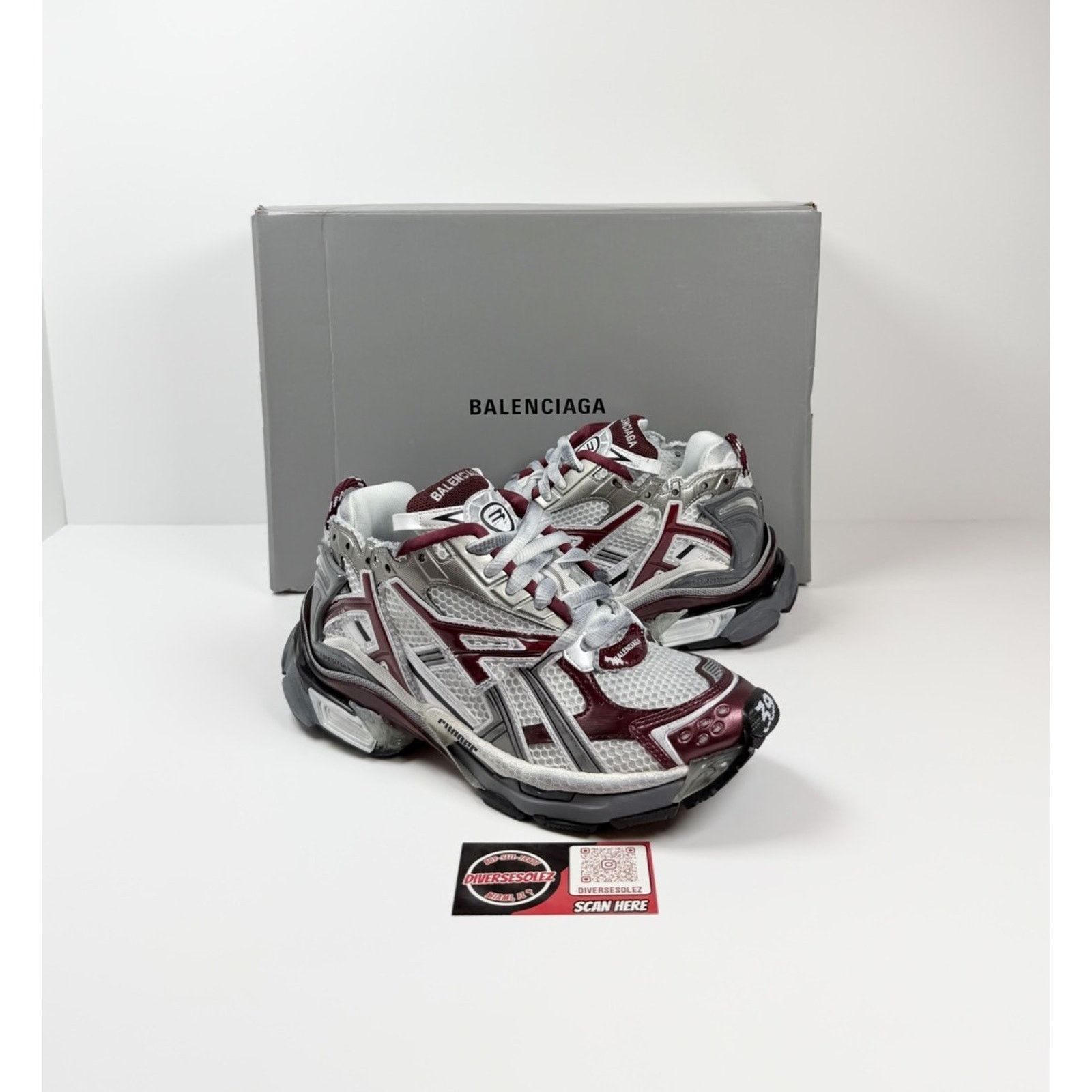 Balenciaga Size 39EU/6US - Balenciaga Runner Burgundy NEW! Size US 6 / EU 39 - 1 Thumbnail