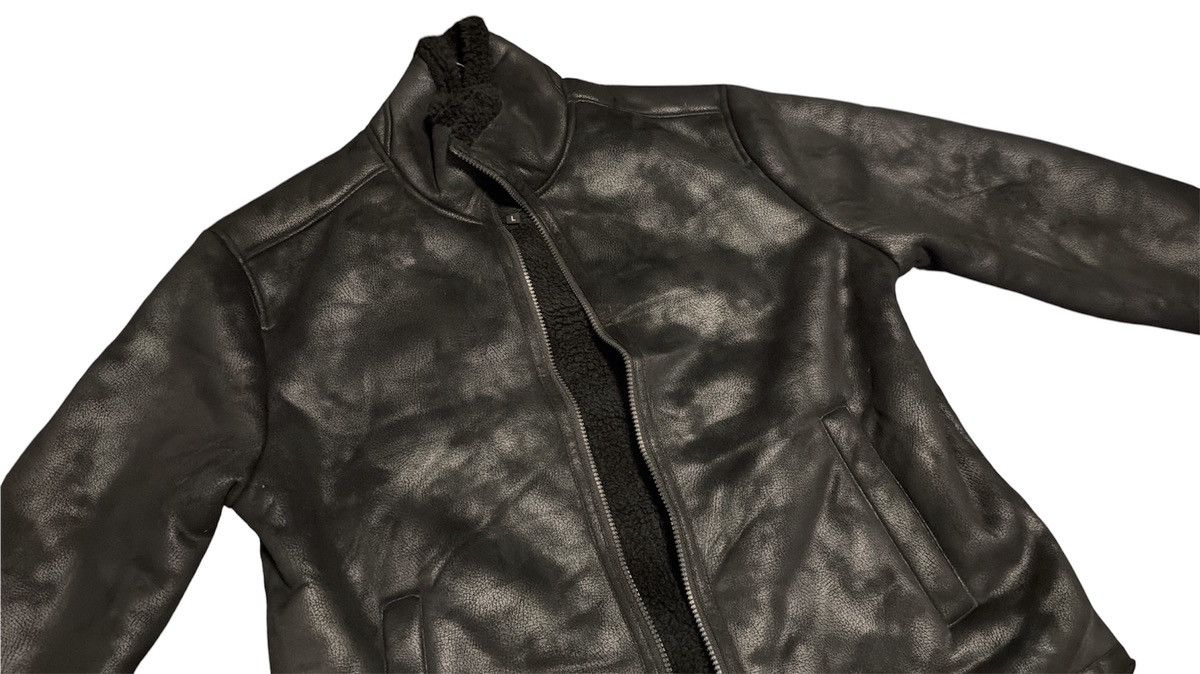Other Black Faux Leather Jacket – Y2K Streetwear Oversized Coat Size US L / EU 52-54 / 3 - 3 Thumbnail